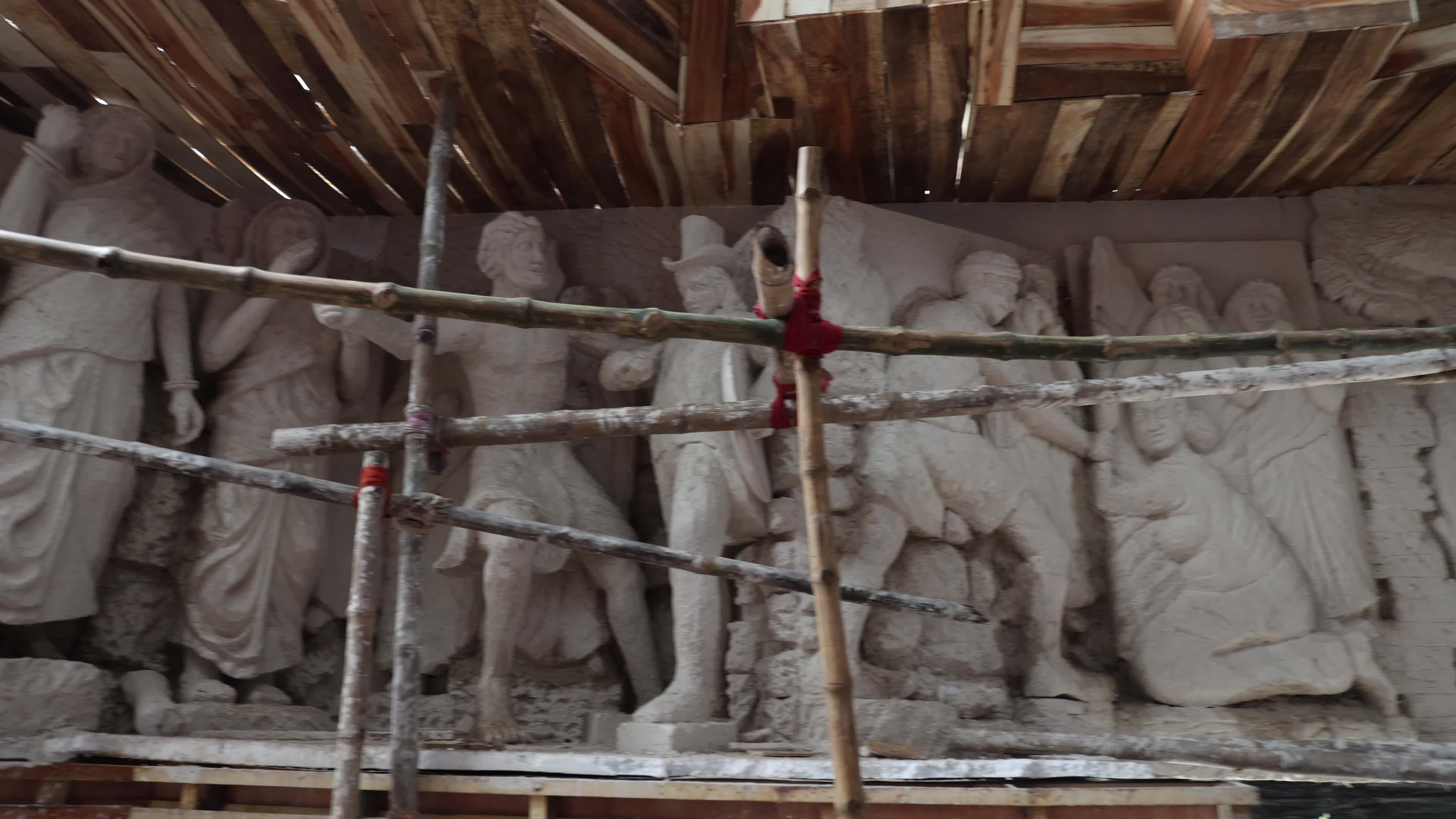 Durga Puja Pandal Preparation, In West Bengal, Kolkata, India