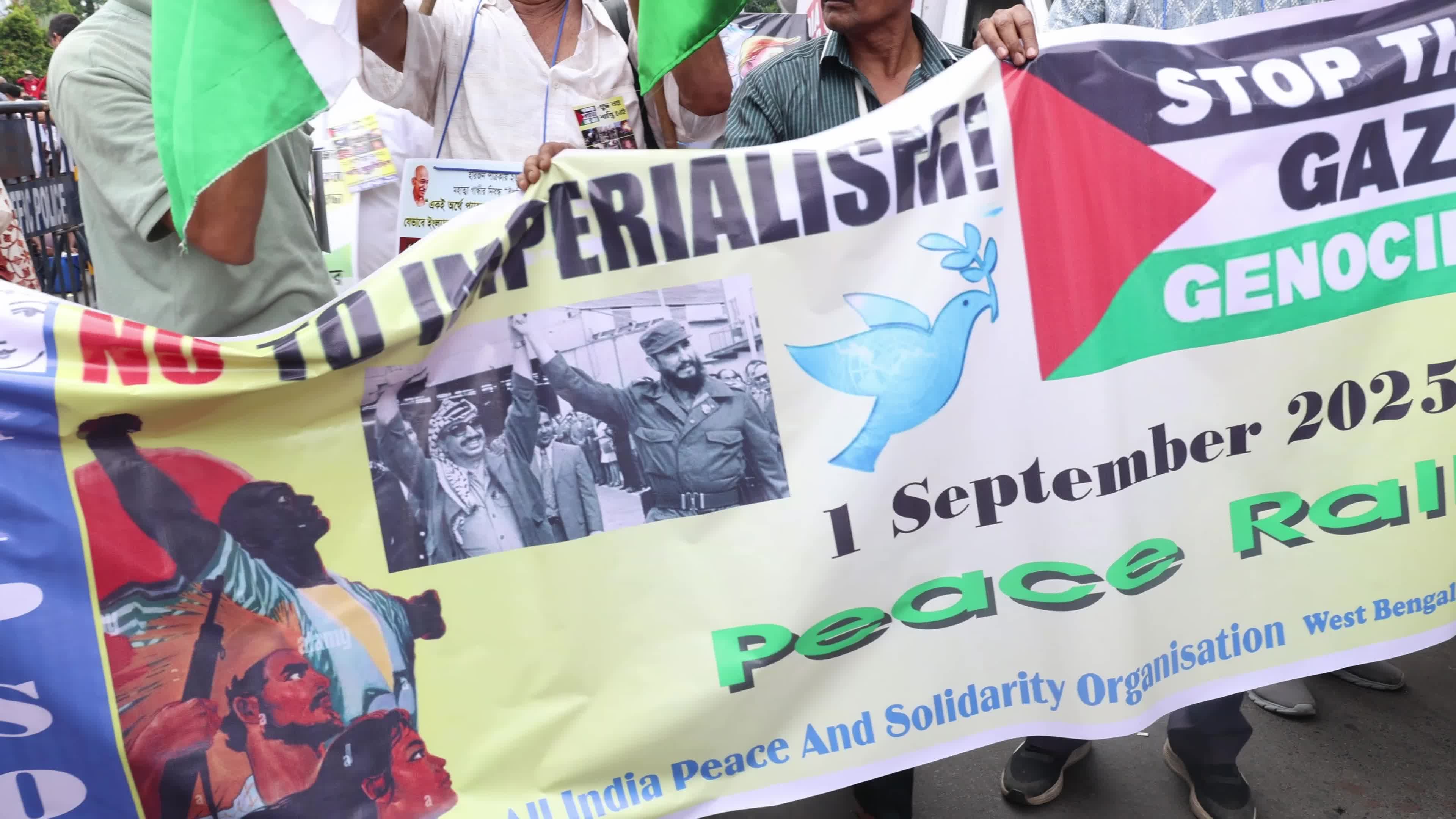 Peace March For Conflict In Gaza In Kolkata, India