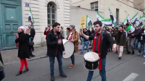 6th Anniversary of Syrian Revelution Demonstration In Paris