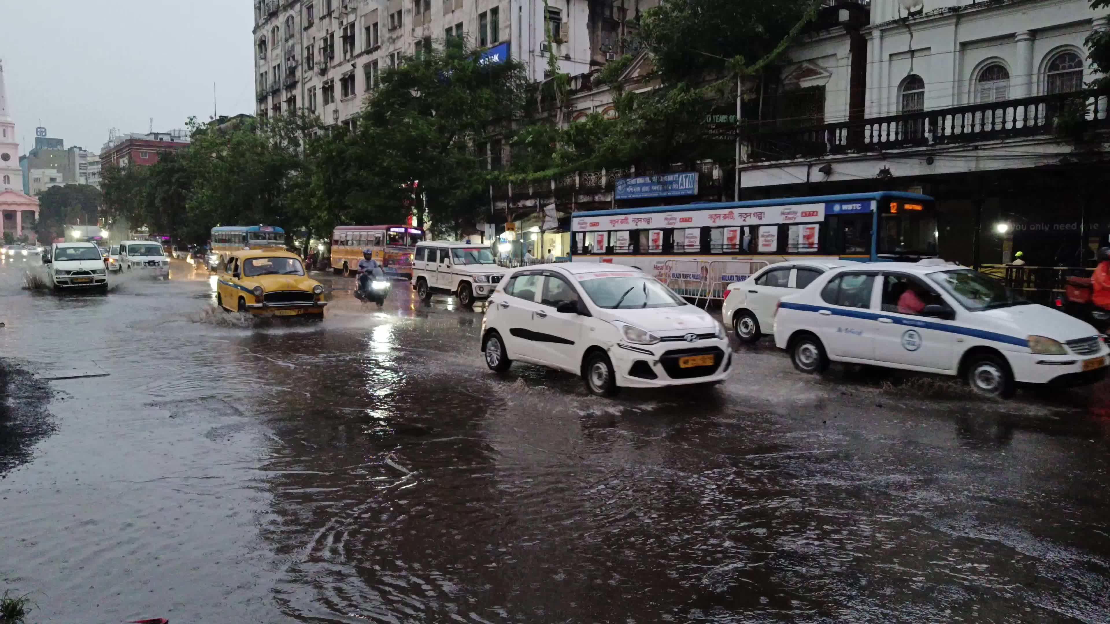 Rainy Day In Kolkata, India