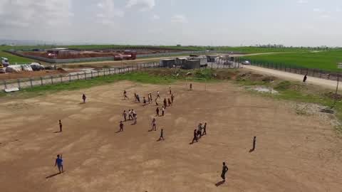 Drone View Of Baharka Camp