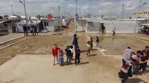 Drone View Of Baharka Camp