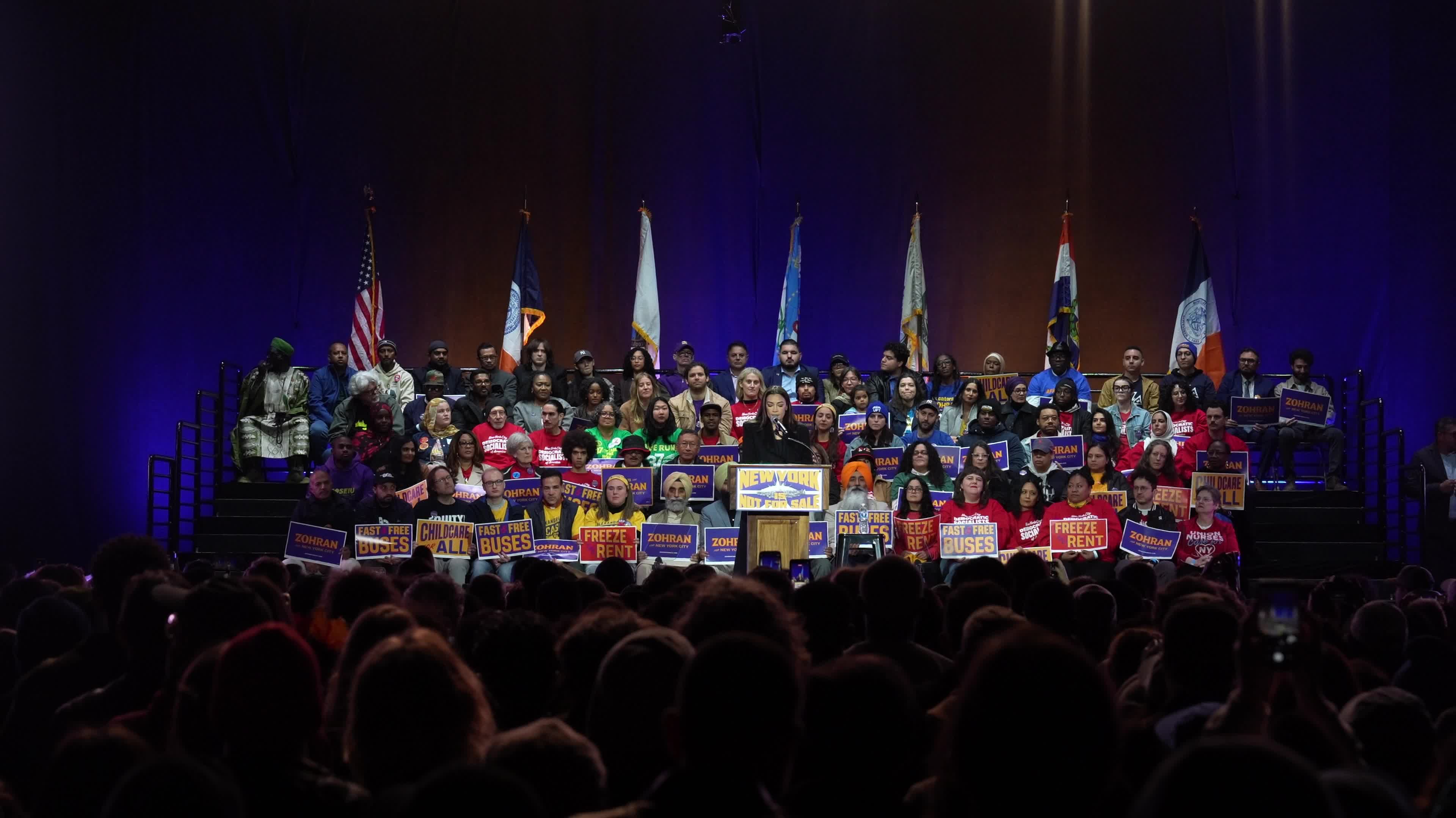 New York Mayoral Candidate Zohran Mamdani Election Rally