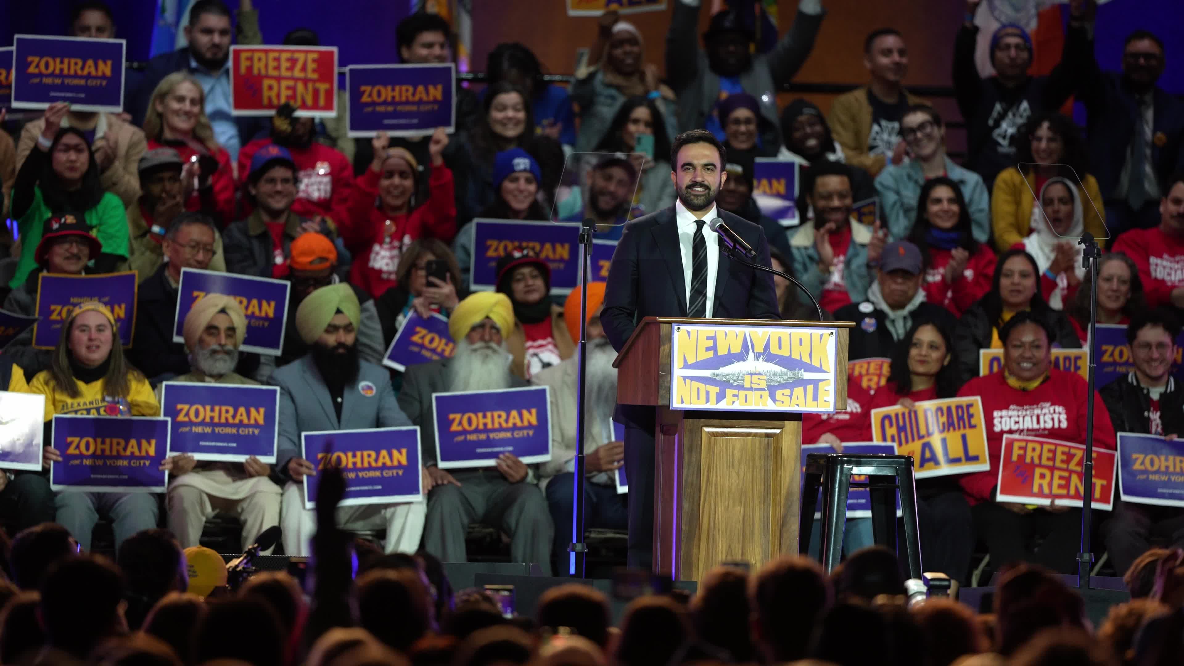New York Mayoral Candidate Zohran Mamdani Election Rally