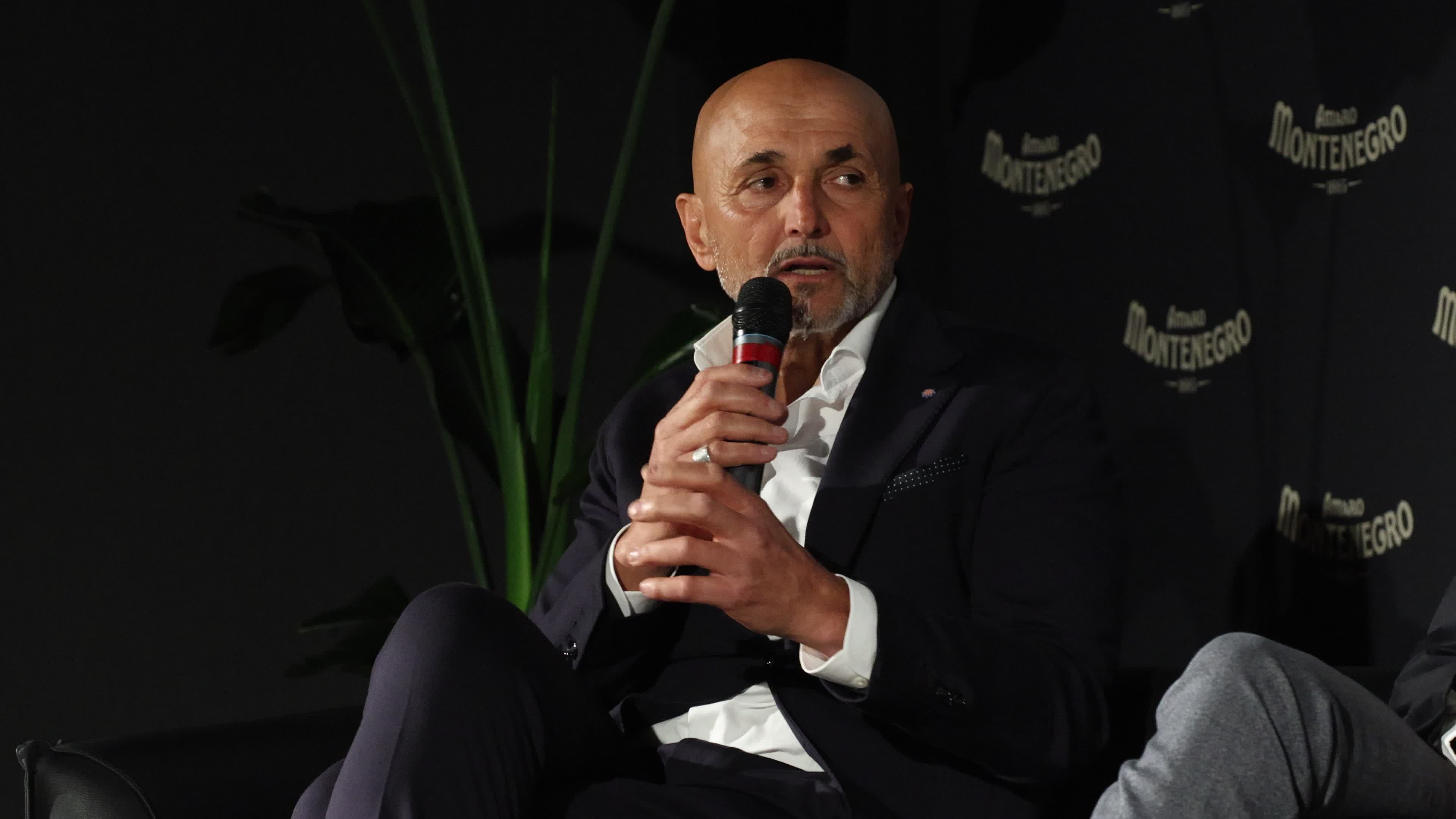 The press conference to present the new Amaro Montenegro commercial spot starring the two icons of Italian football Francesco Totti and Luciano Spalletti in Milan