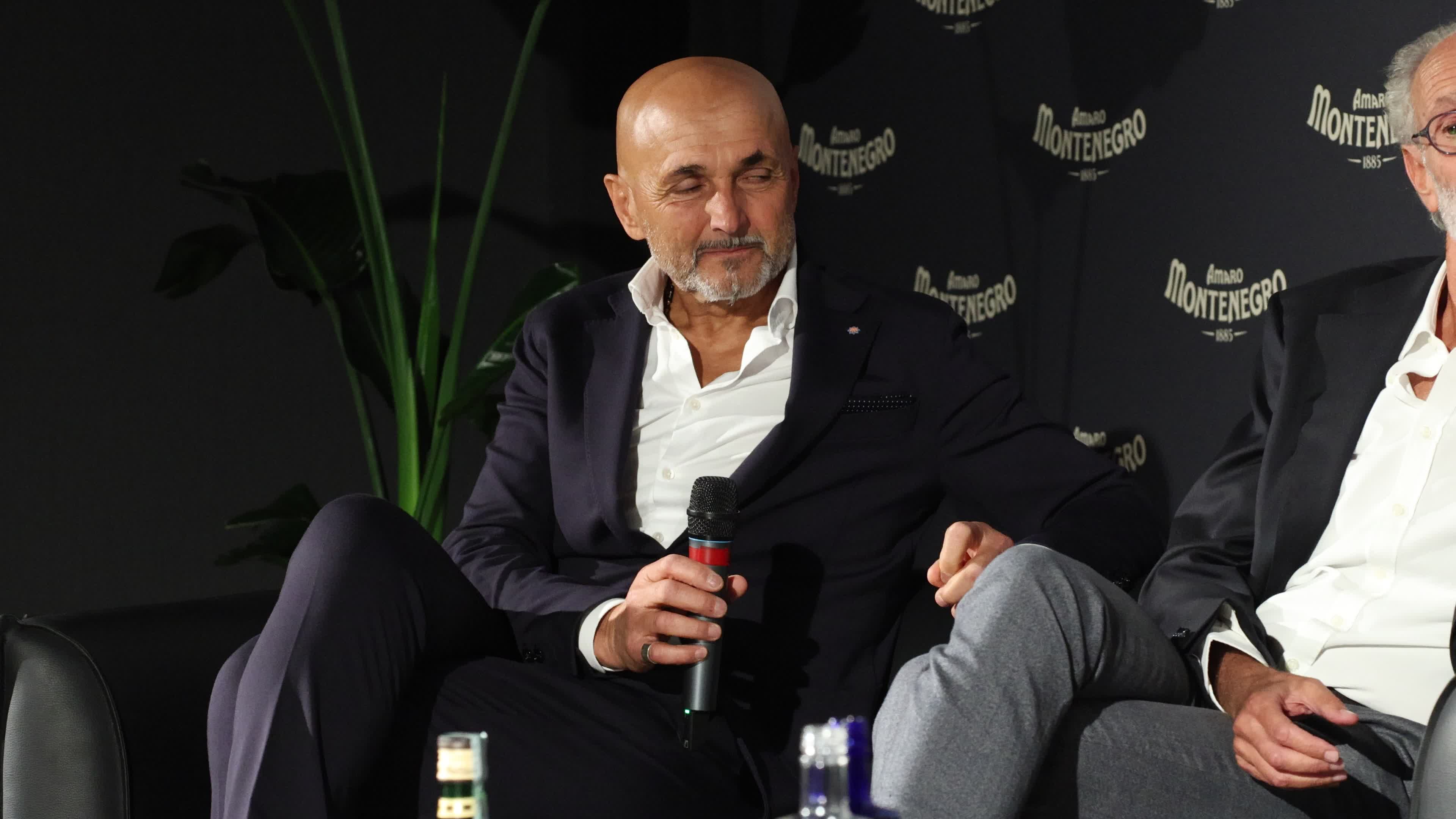 The press conference to present the new Amaro Montenegro commercial spot starring the two icons of Italian football Francesco Totti and Luciano Spalletti in Milan