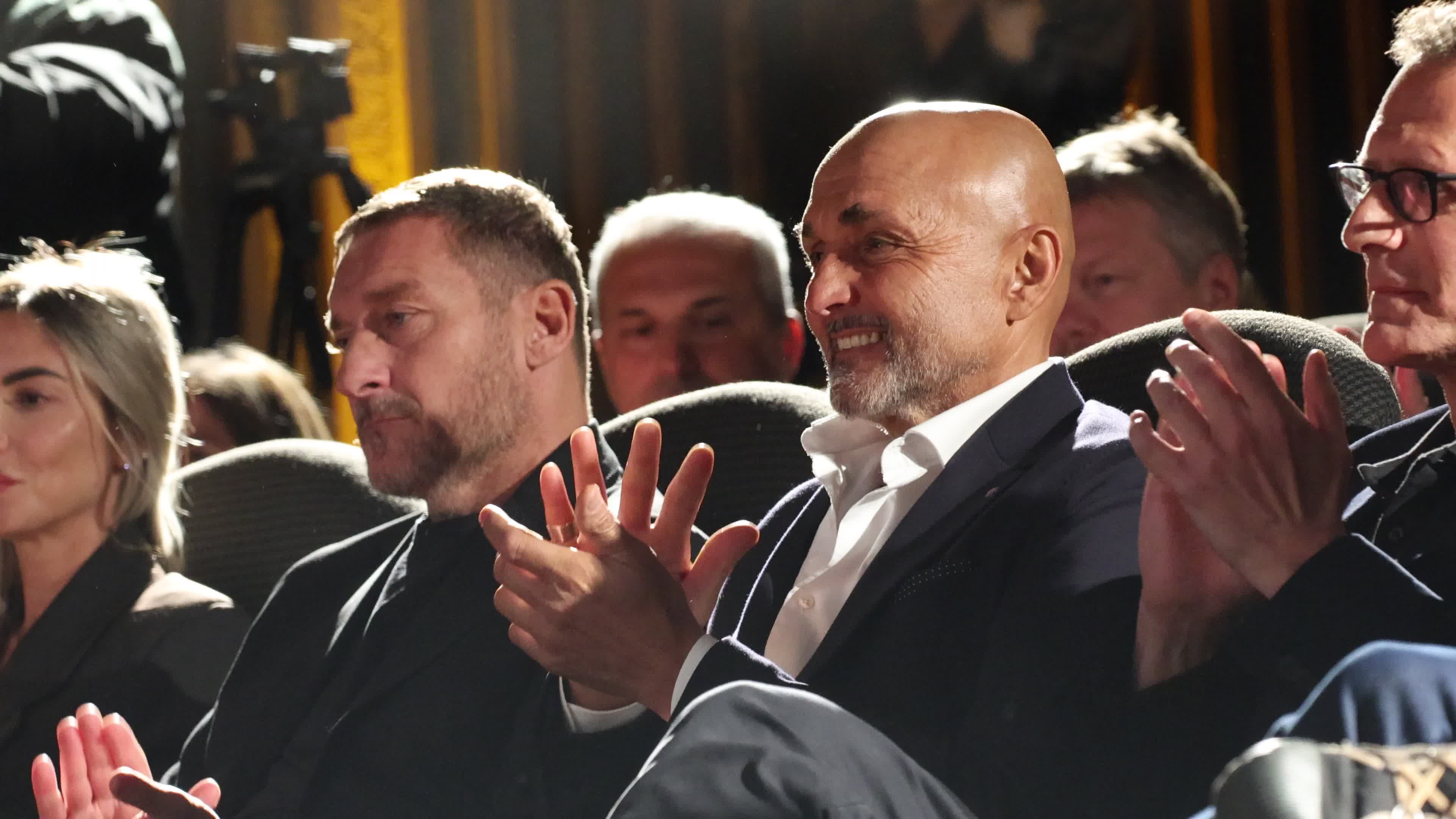 The press conference to present the new Amaro Montenegro commercial spot starring the two icons of Italian football Francesco Totti and Luciano Spalletti in Milan