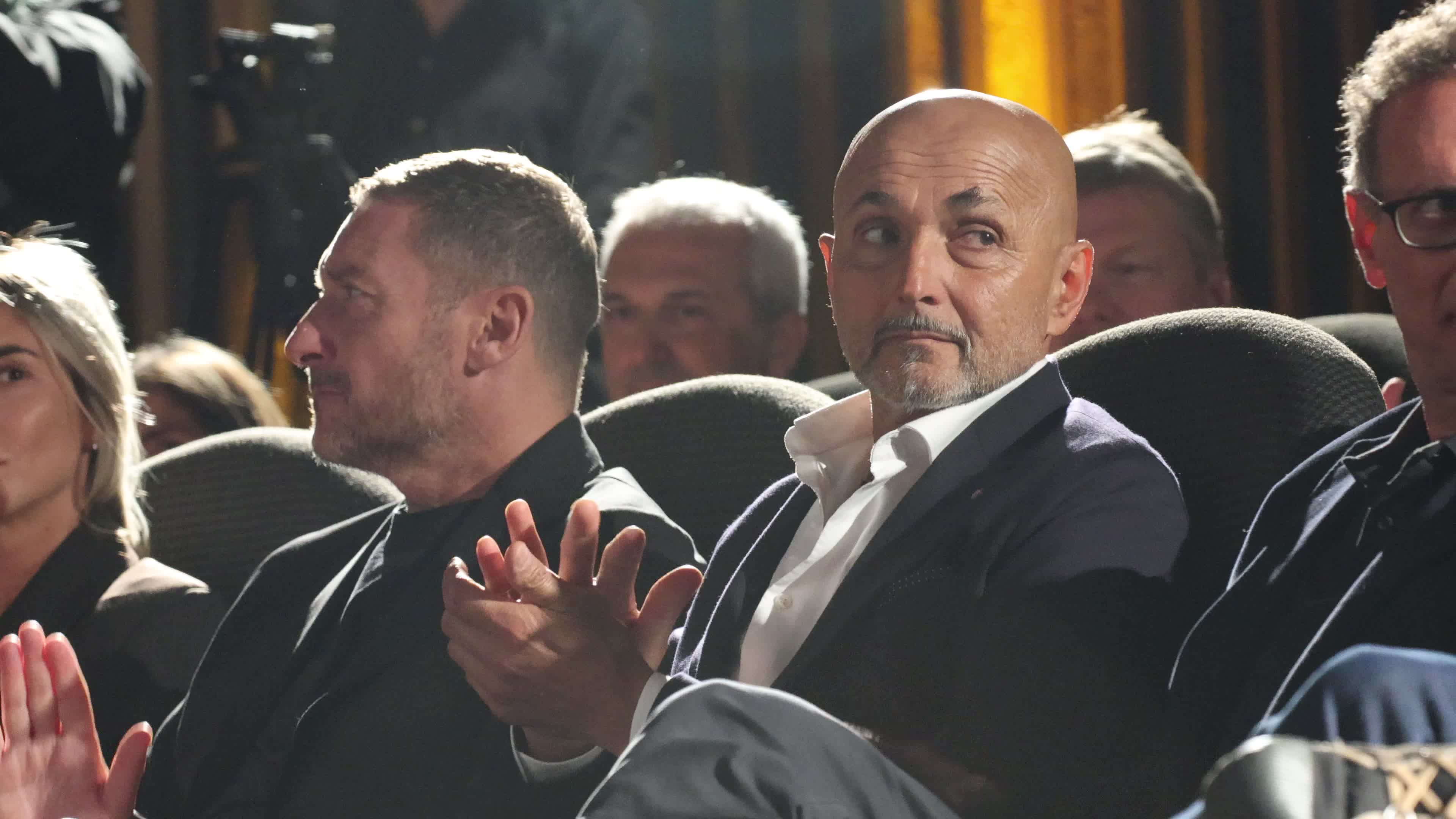 The press conference to present the new Amaro Montenegro commercial spot starring the two icons of Italian football Francesco Totti and Luciano Spalletti in Milan