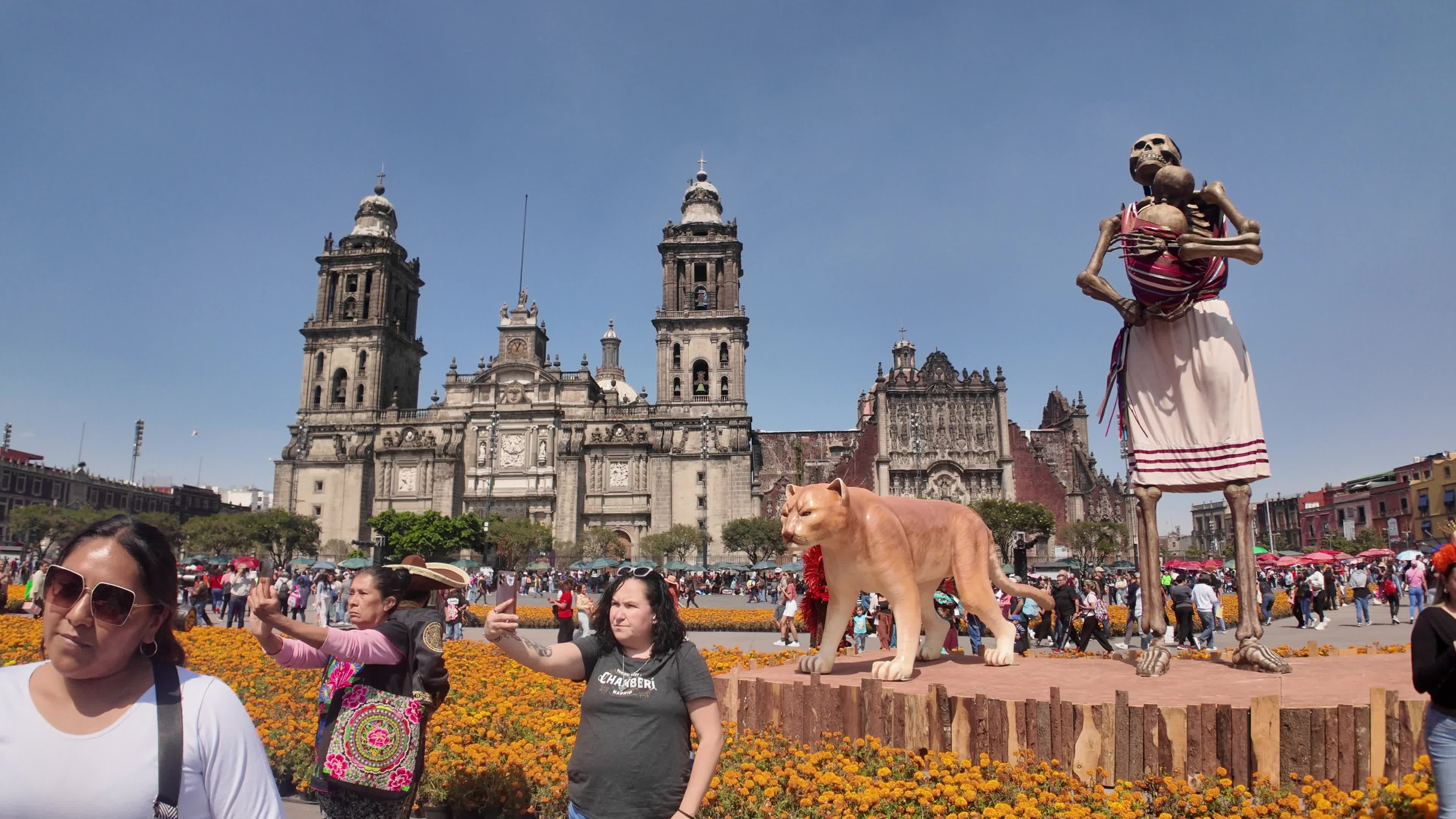 Day of the Dead Celebration at Mexico City Zocalo