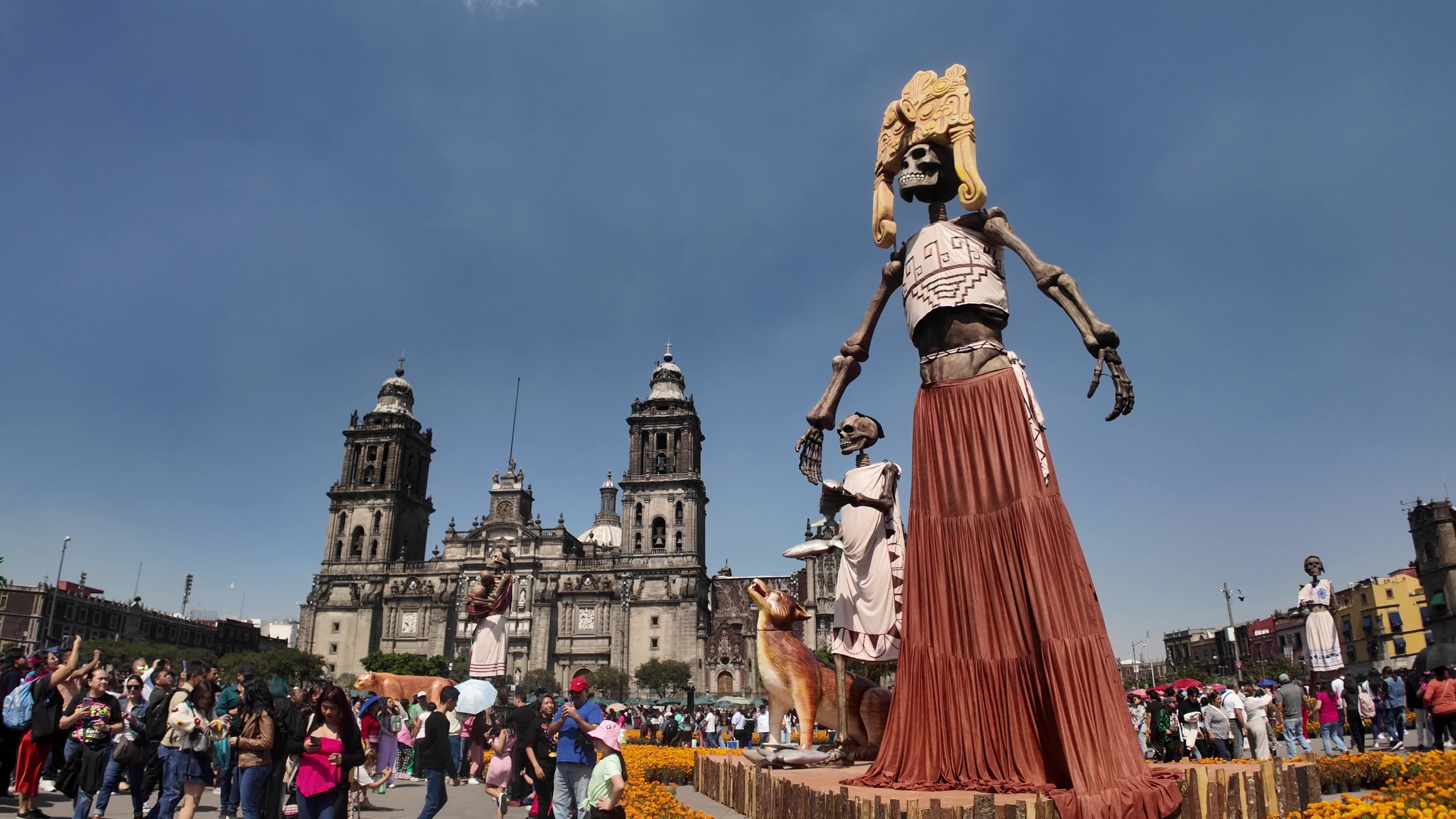 Day of the Dead Celebration at Mexico City Zocalo