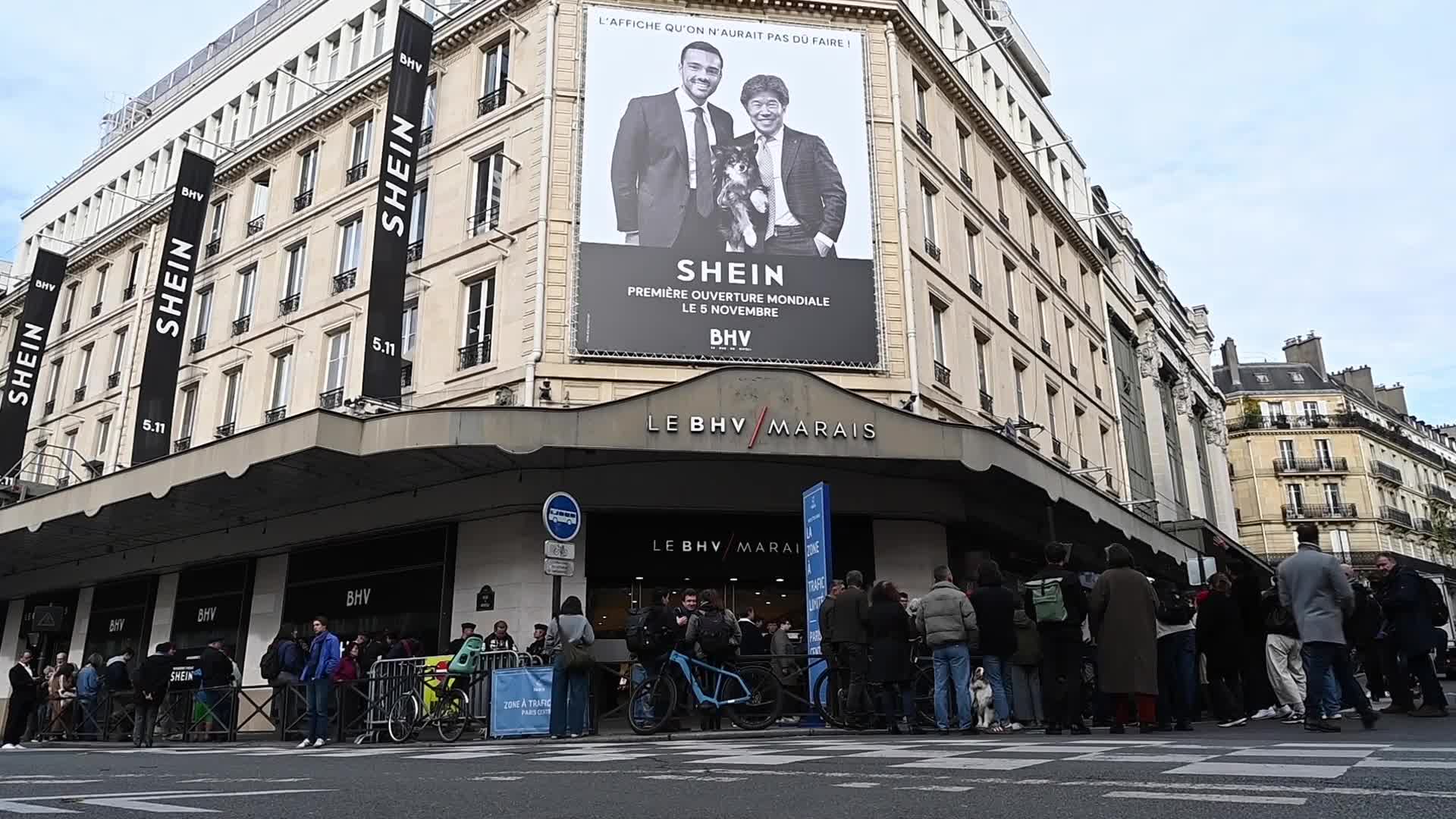 Shein opens at BHV in Paris