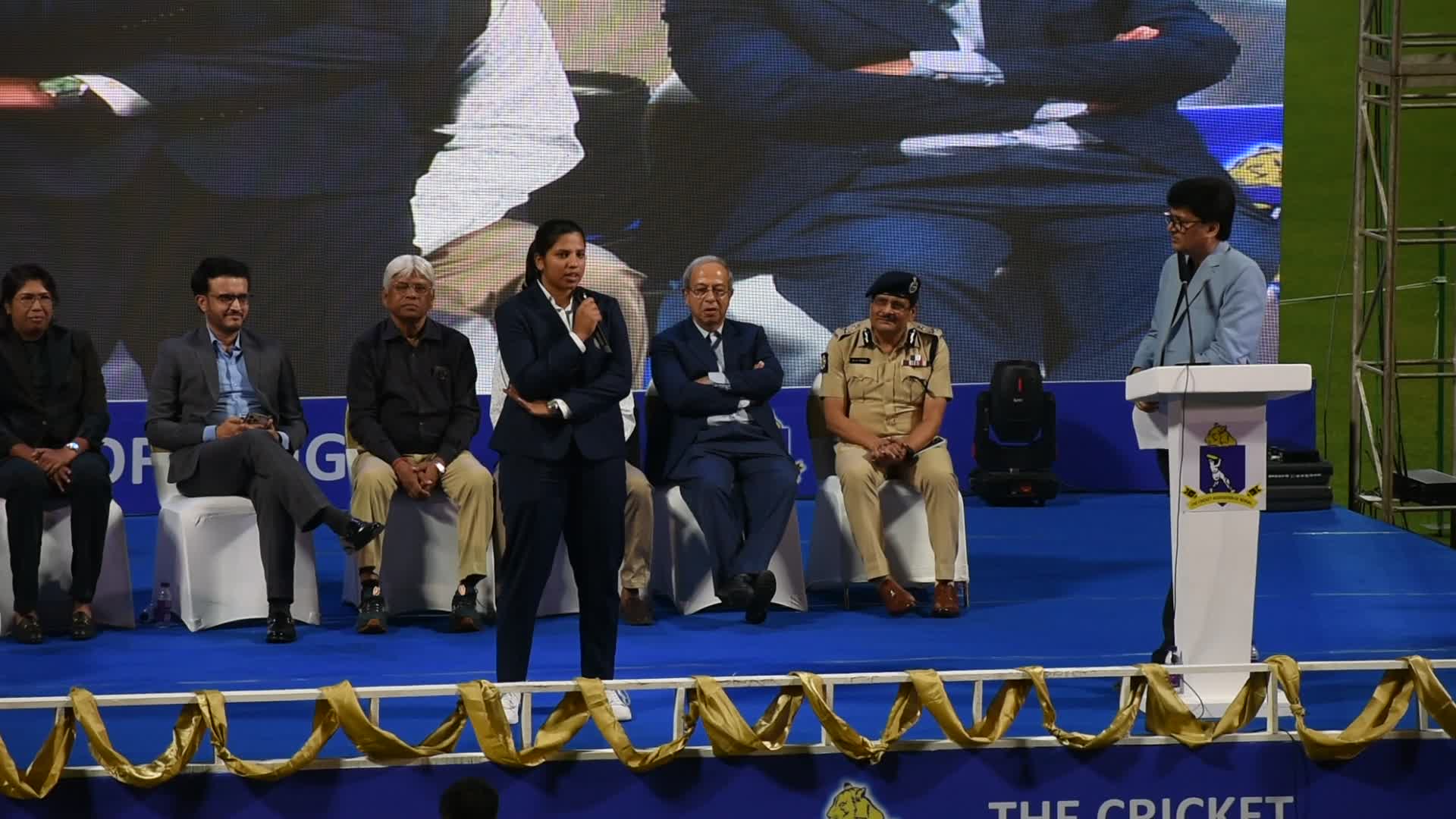 2025 Woman's World Cup winner Richa Ghosh commemorated in Kolkata.