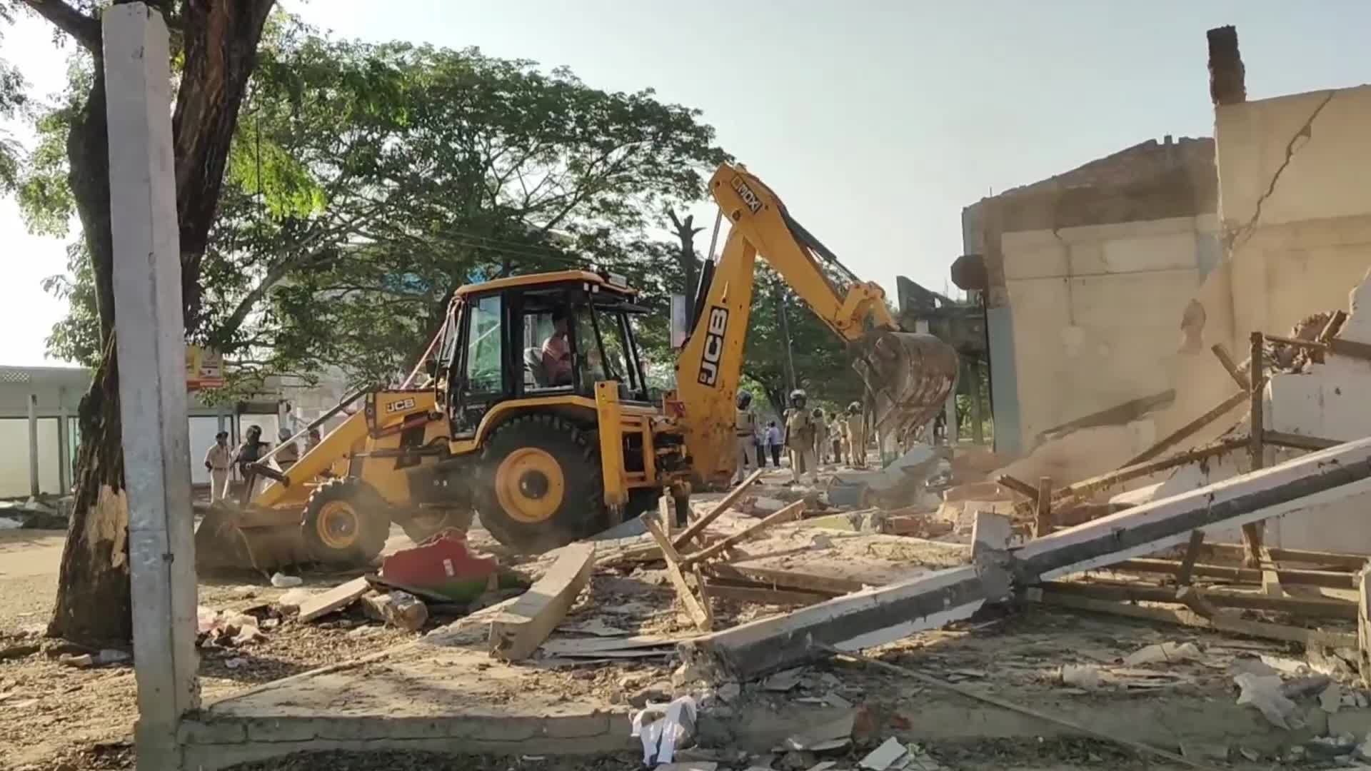 Eviction drive in Assam , India 