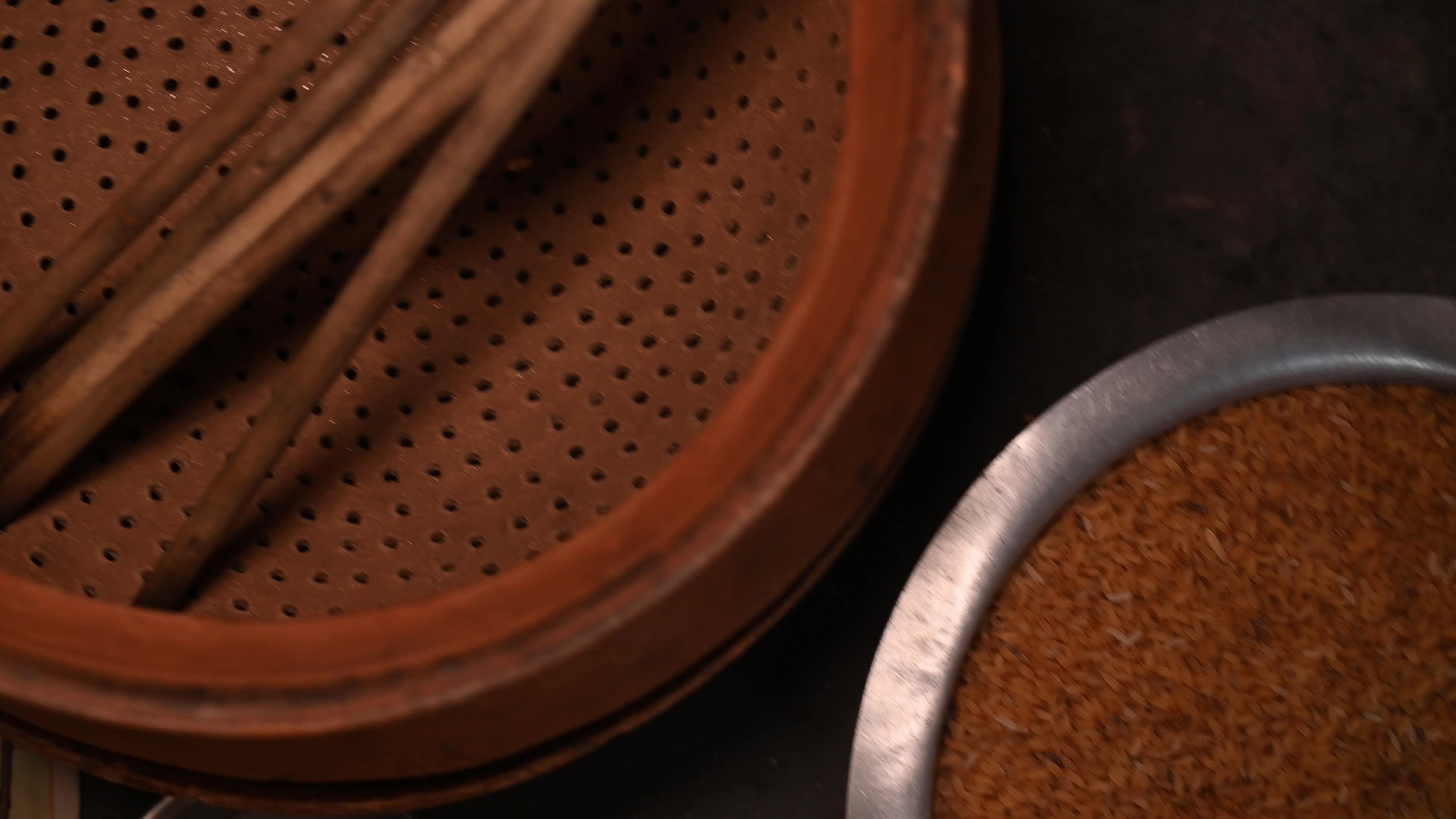 Puffed Rice - Wood-fired Mud Stove - Food Prepared In Clay Pots In The Ancient Way