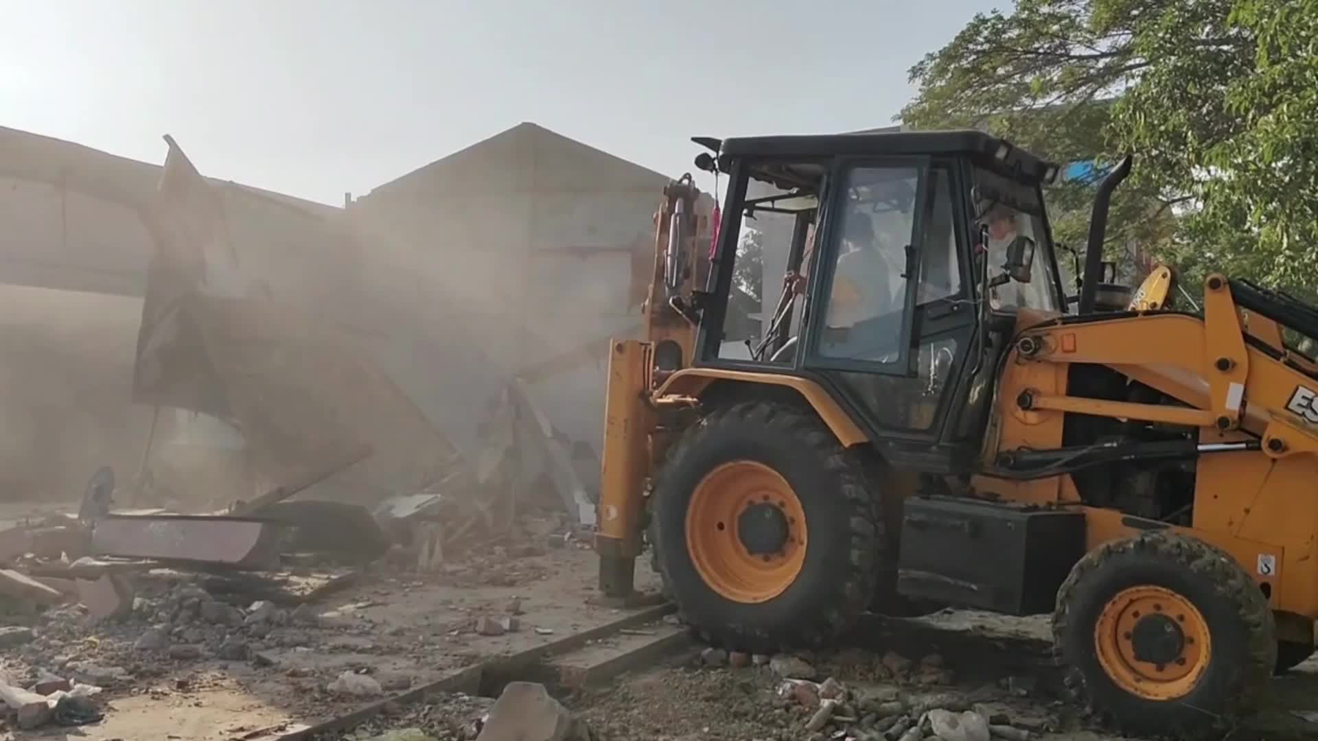 Eviction drive in Assam , India 