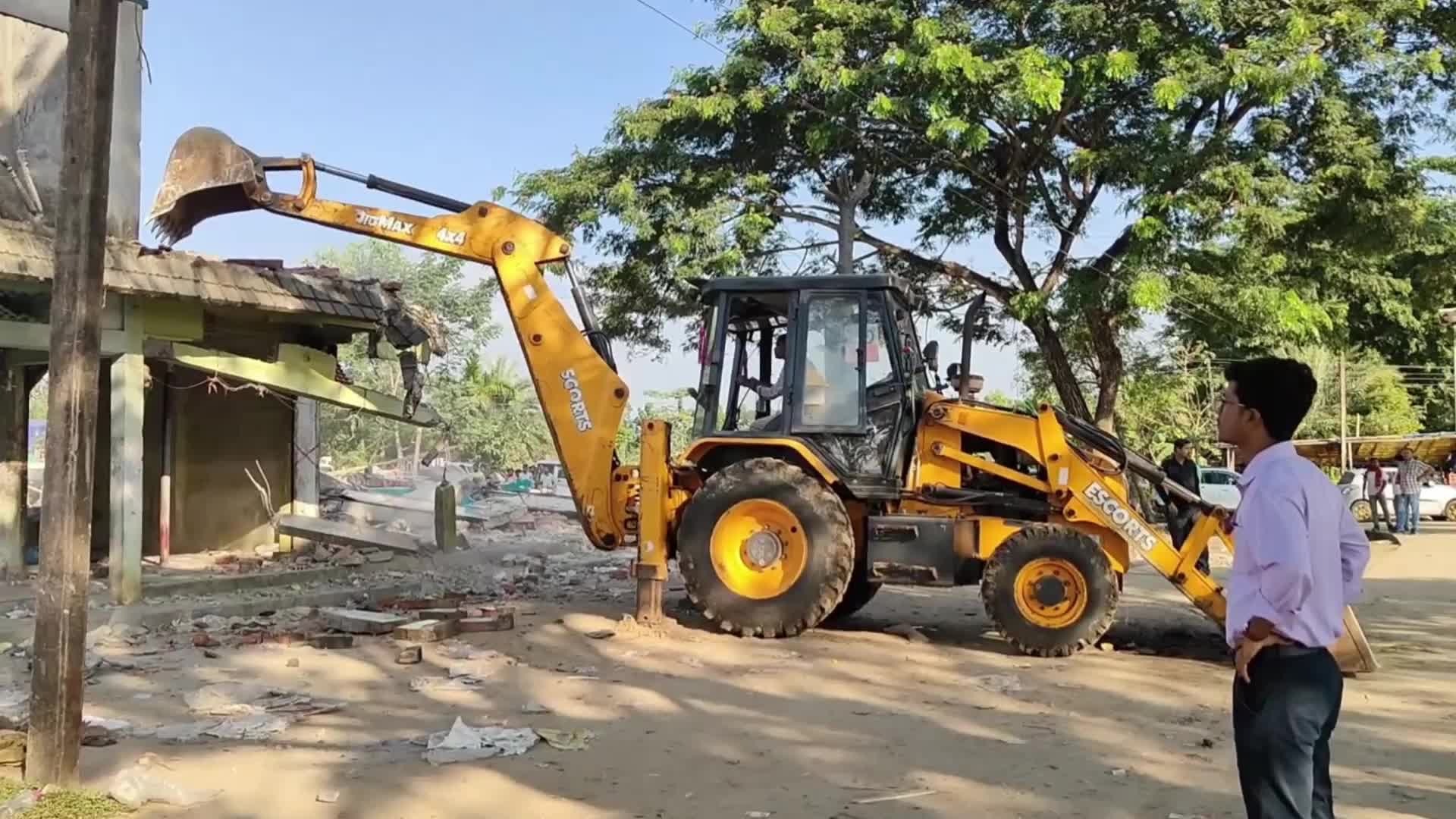 Eviction drive in Assam , India 