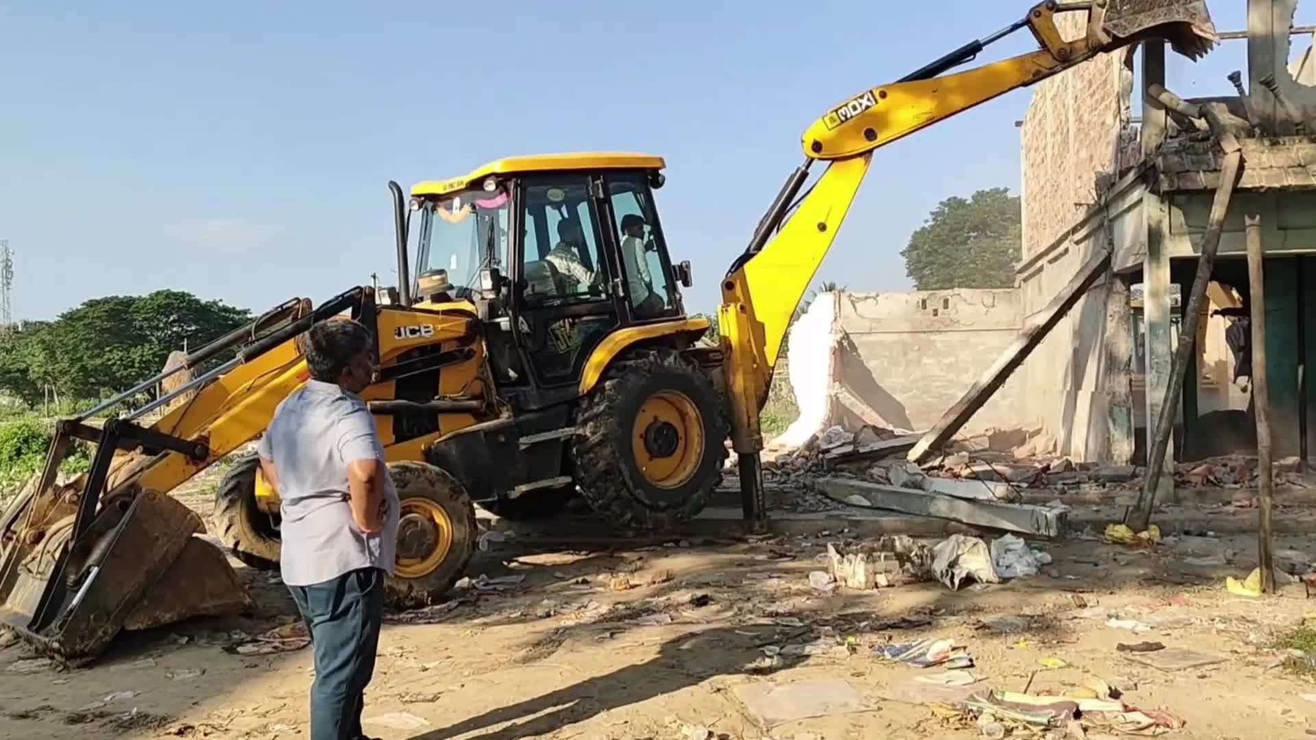 Eviction drive in Assam , India 