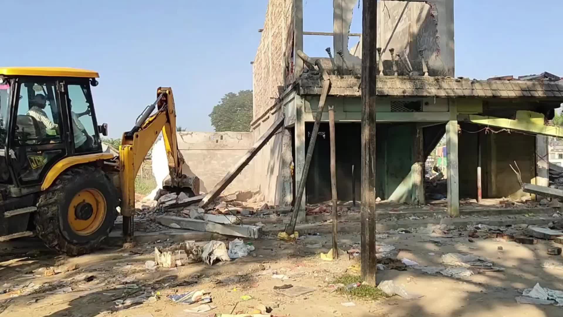 Eviction drive in Assam , India 