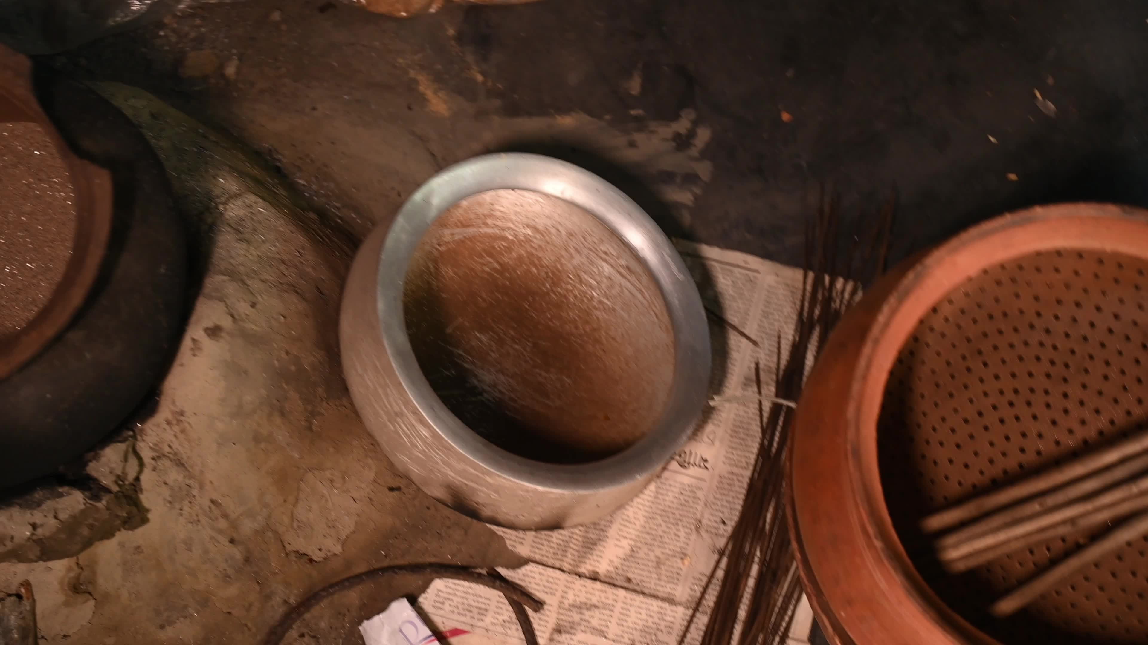 Puffed Rice - Wood-fired Mud Stove - Food Prepared In Clay Pots In The Ancient Way