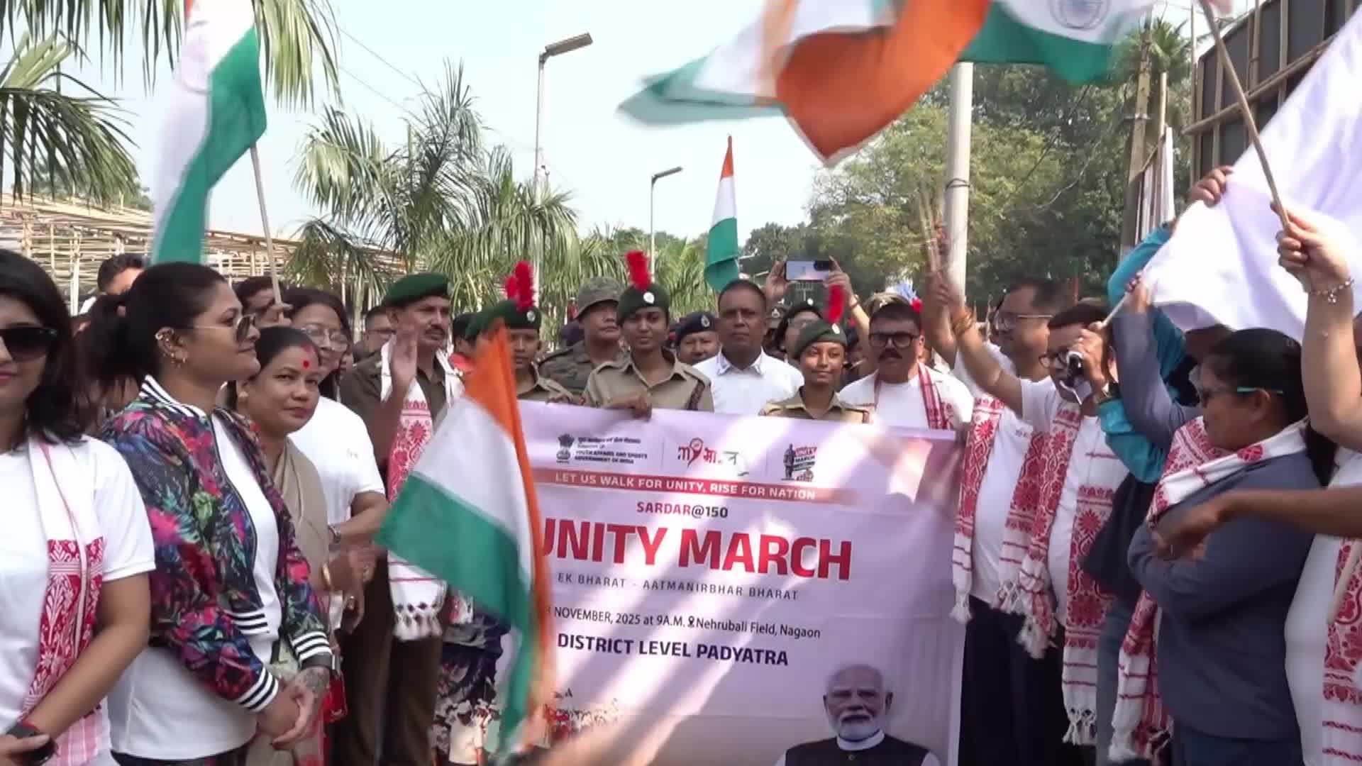 Unity March 150th Birth Anniversary of Sardar Vallabh Bhai Patel in India 