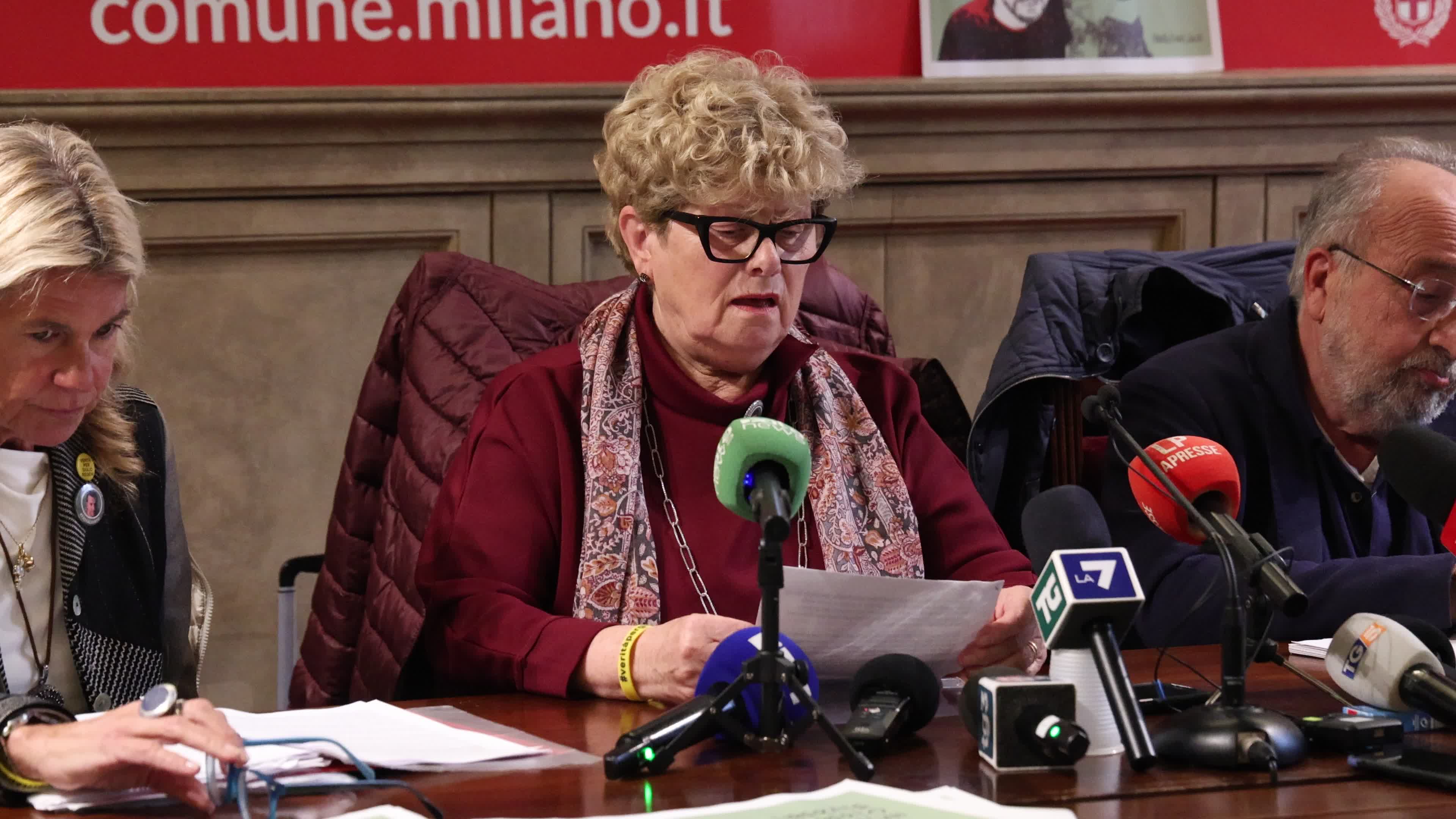 The press conference to demand the release of Alberto Trentini, an Italian aid worker detained for a year without charges in a Venezuelan prison in Milan