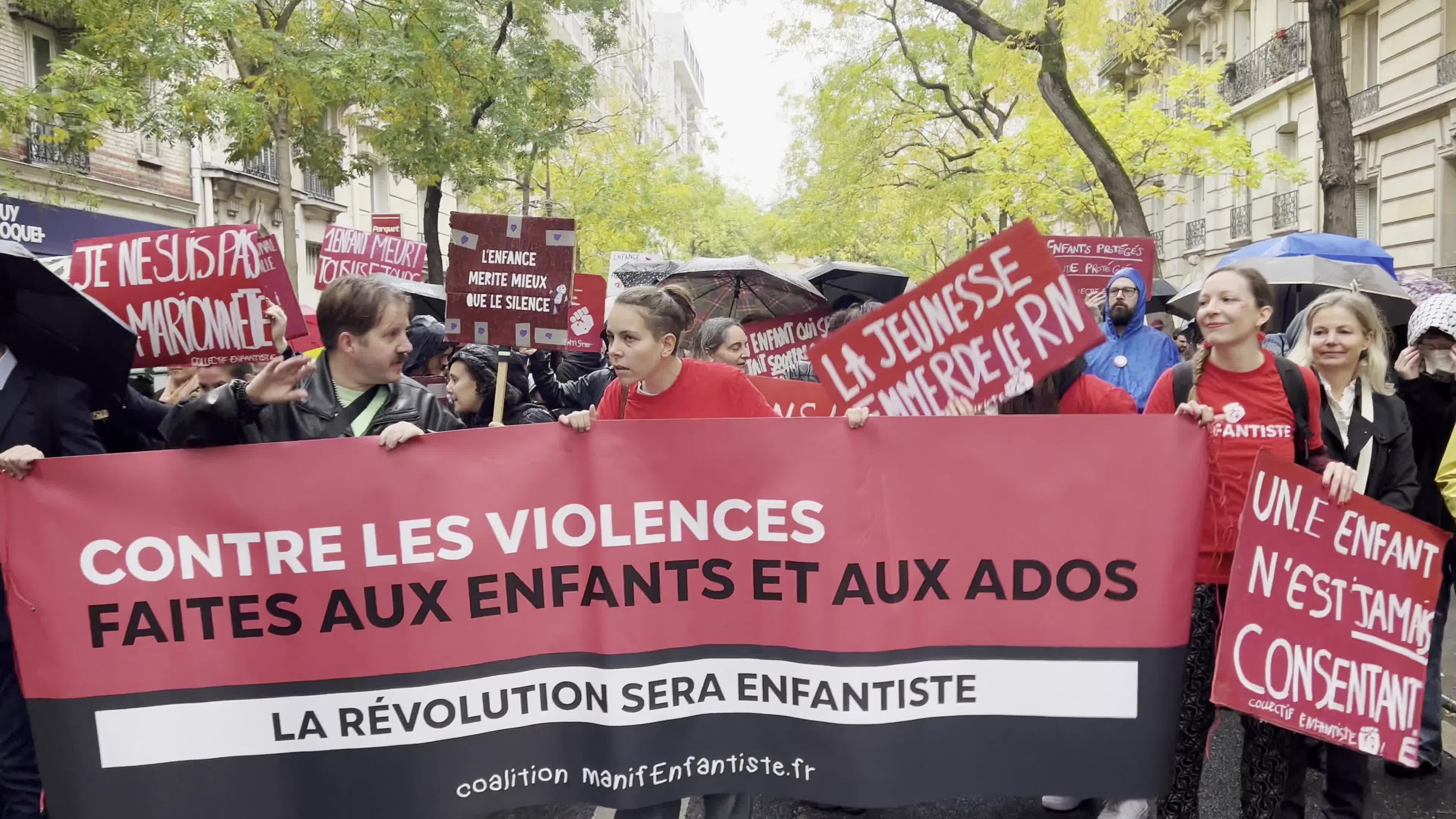 Rally against violence against children and adolescents in Paris