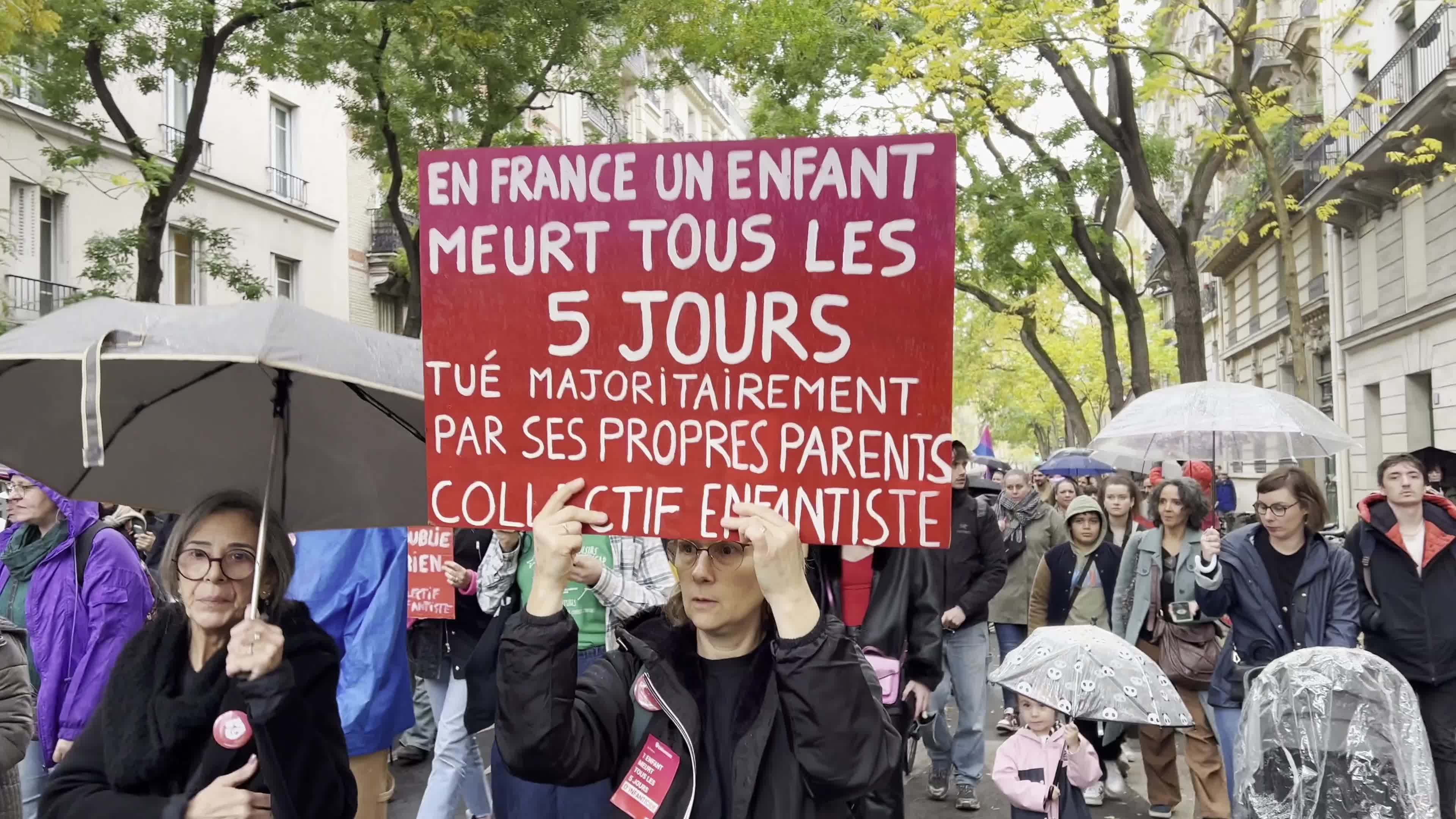 Rally against violence against children and adolescents in Paris
