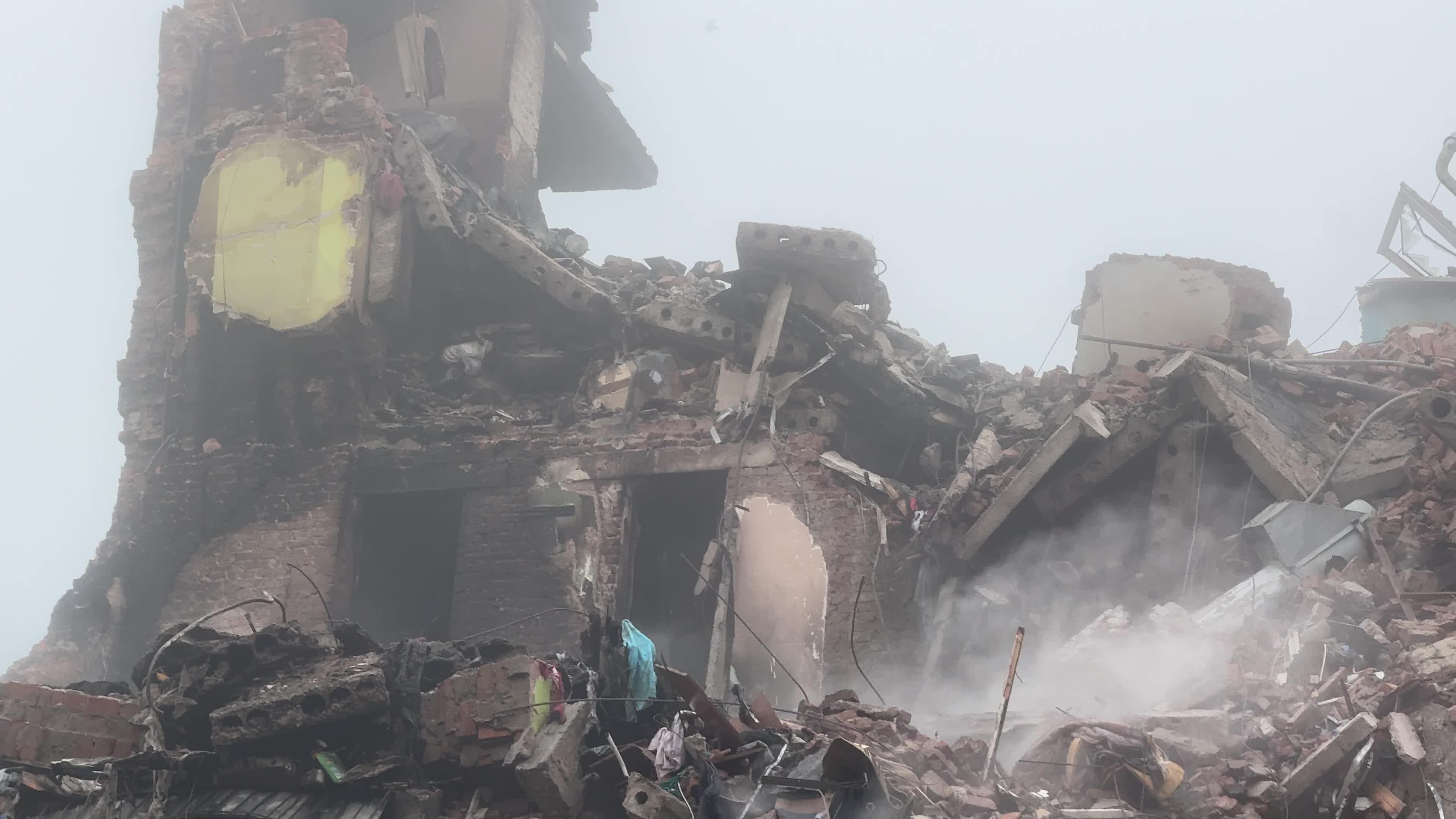 Search and rescue operation at the site where a Russian missile struck a multi-storey residential building in Ternopil, Ukraine