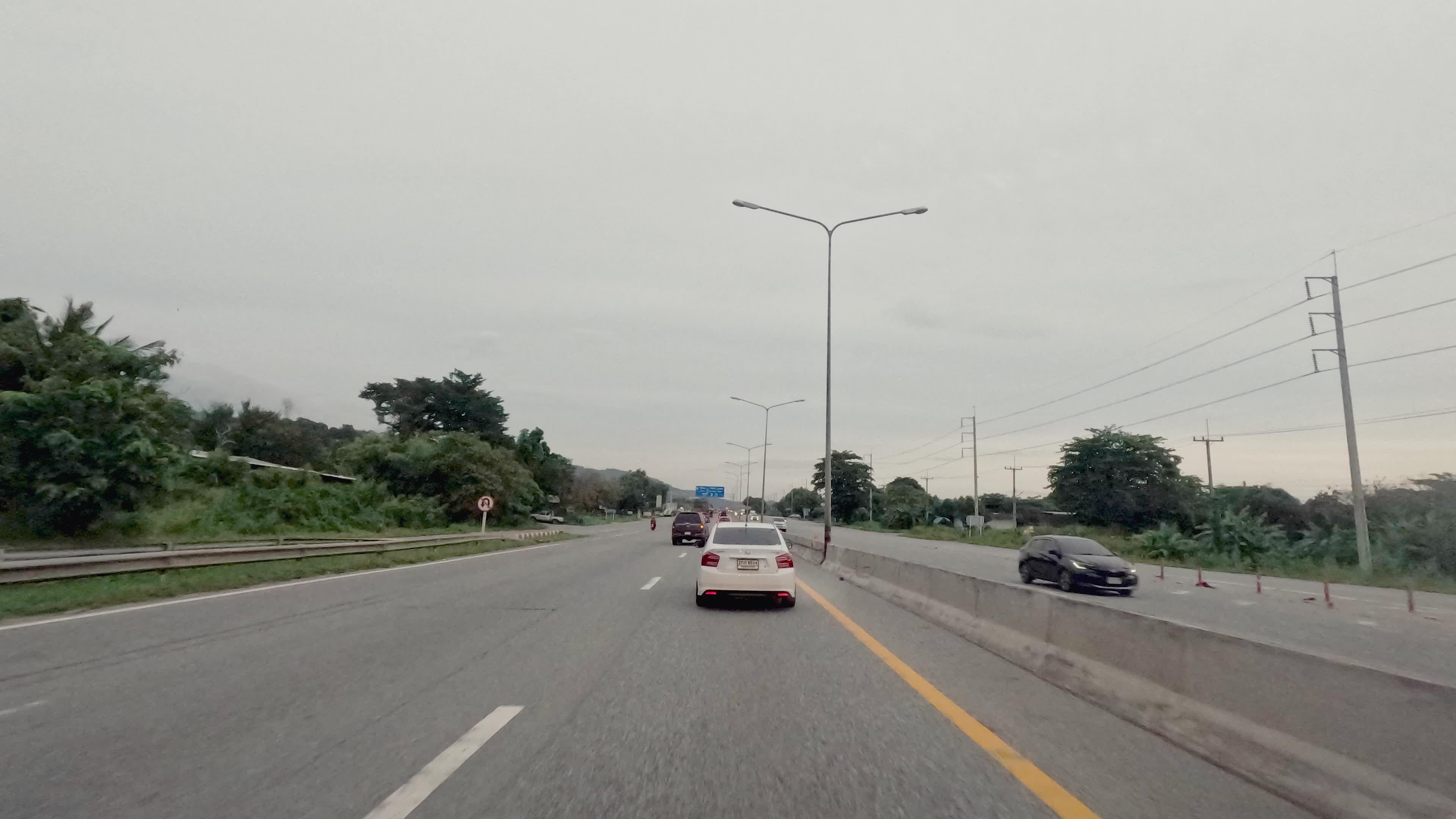 High-Speed Car POV Timelapse on Thailand’s Modern Expressways Between Hua Hin and Pattaya