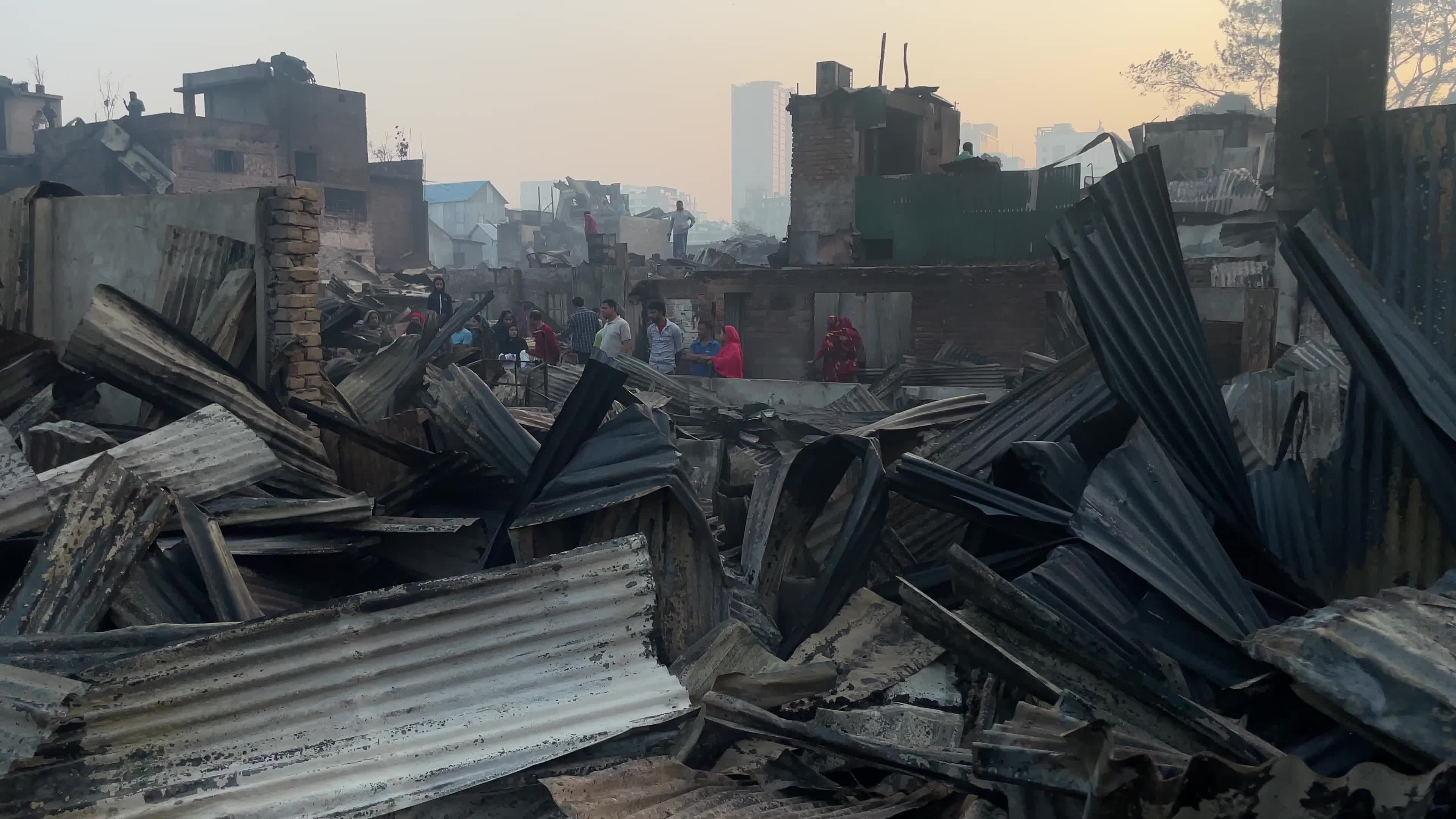 Fire At Korail Slum In Dhaka