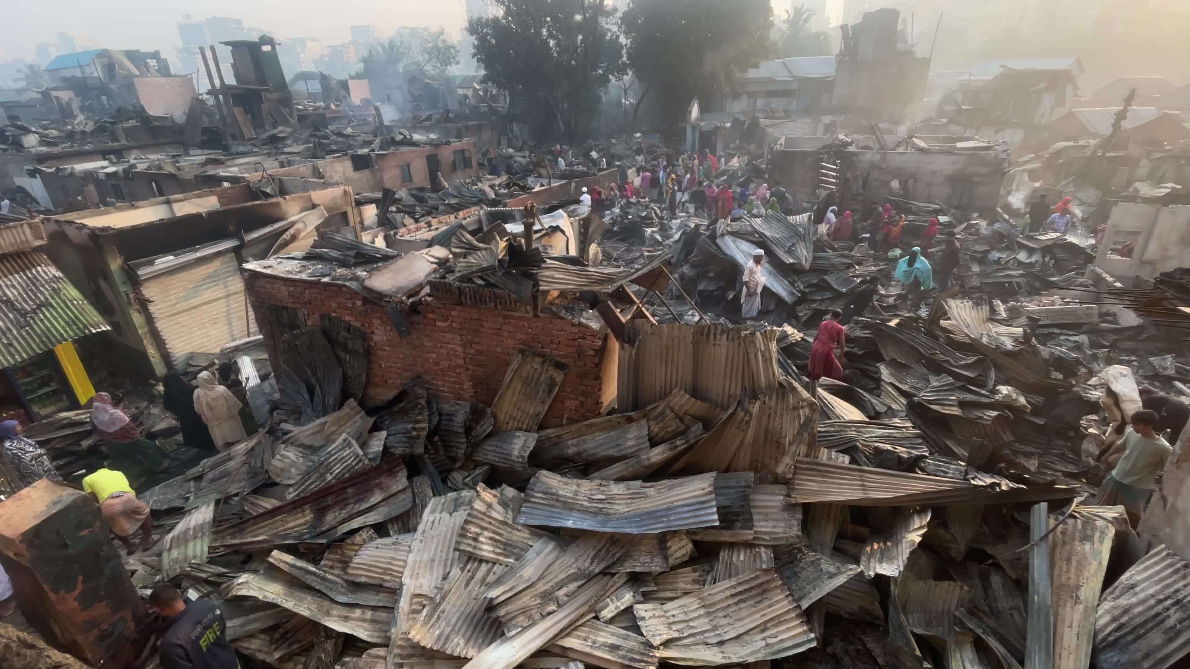 Fire At Korail Slum In Dhaka
