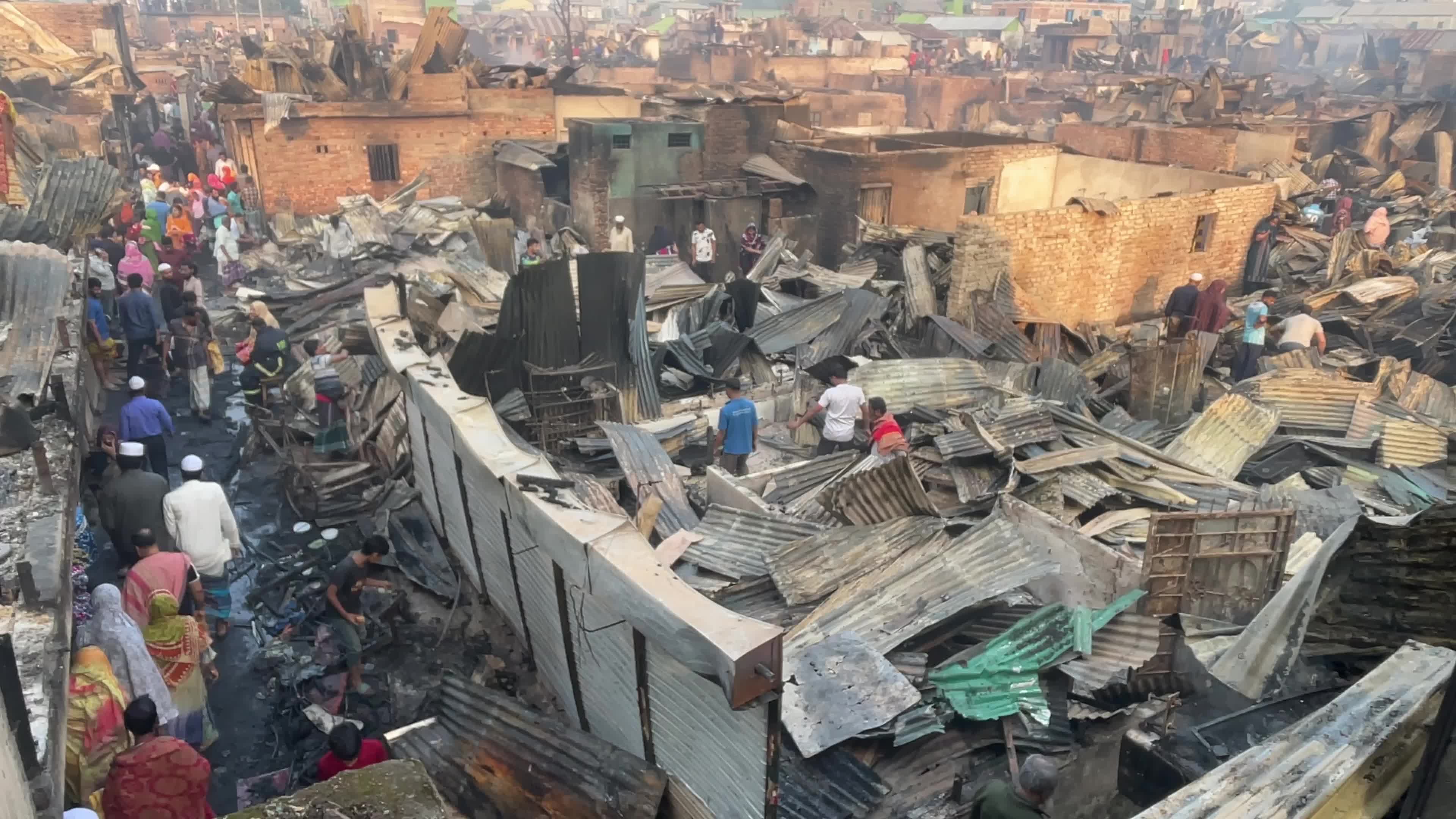 Fire At Korail Slum In Dhaka