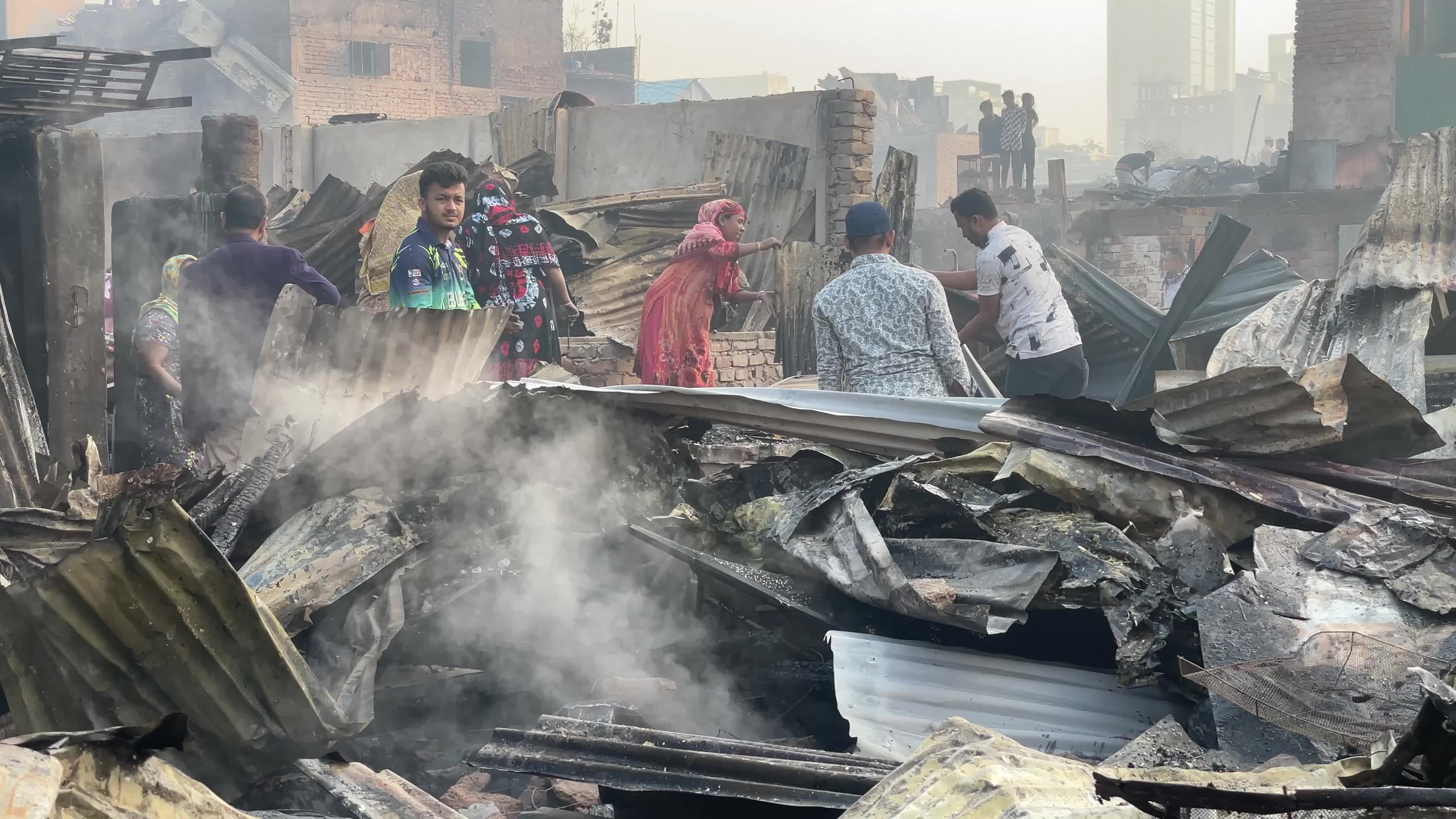 Fire At Korail Slum In Dhaka