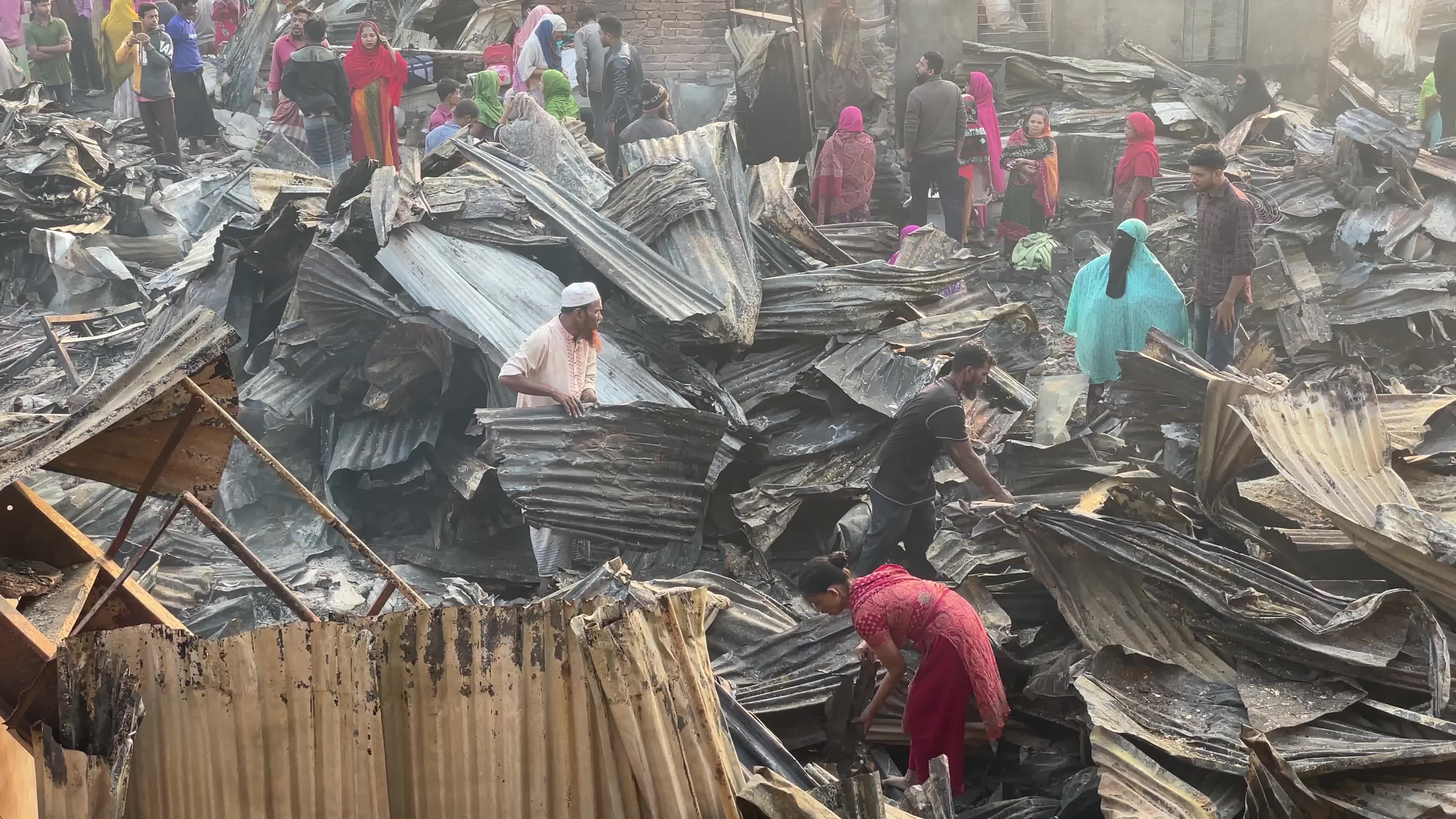 Fire At Korail Slum In Dhaka