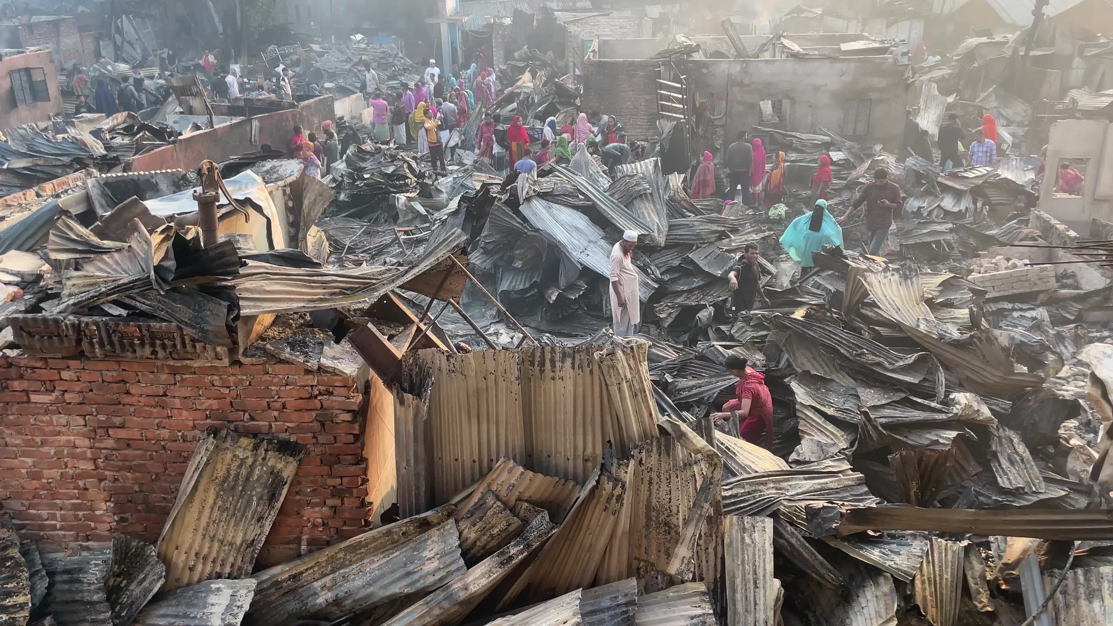 Fire At Korail Slum In Dhaka