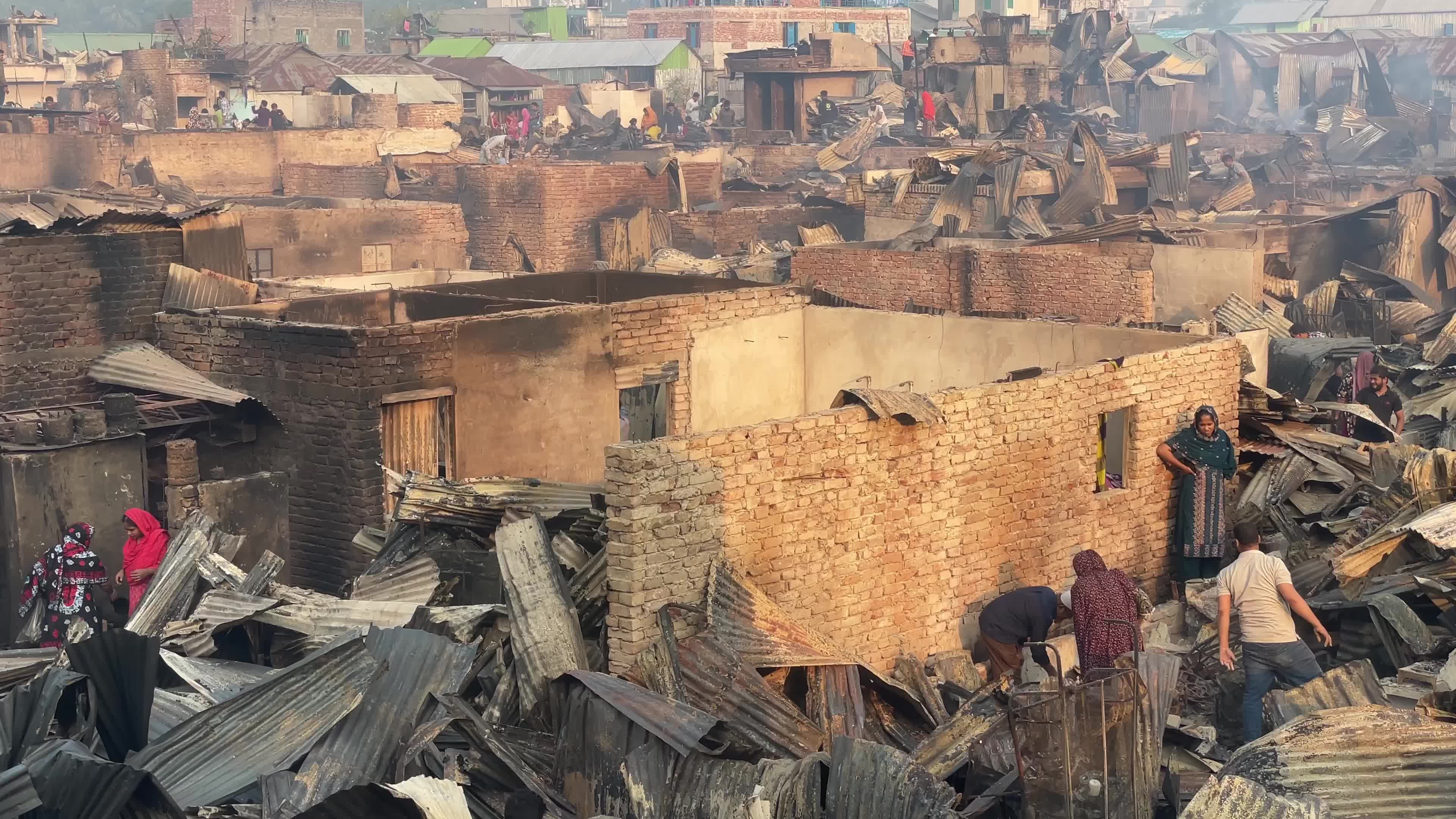 Fire At Korail Slum In Dhaka