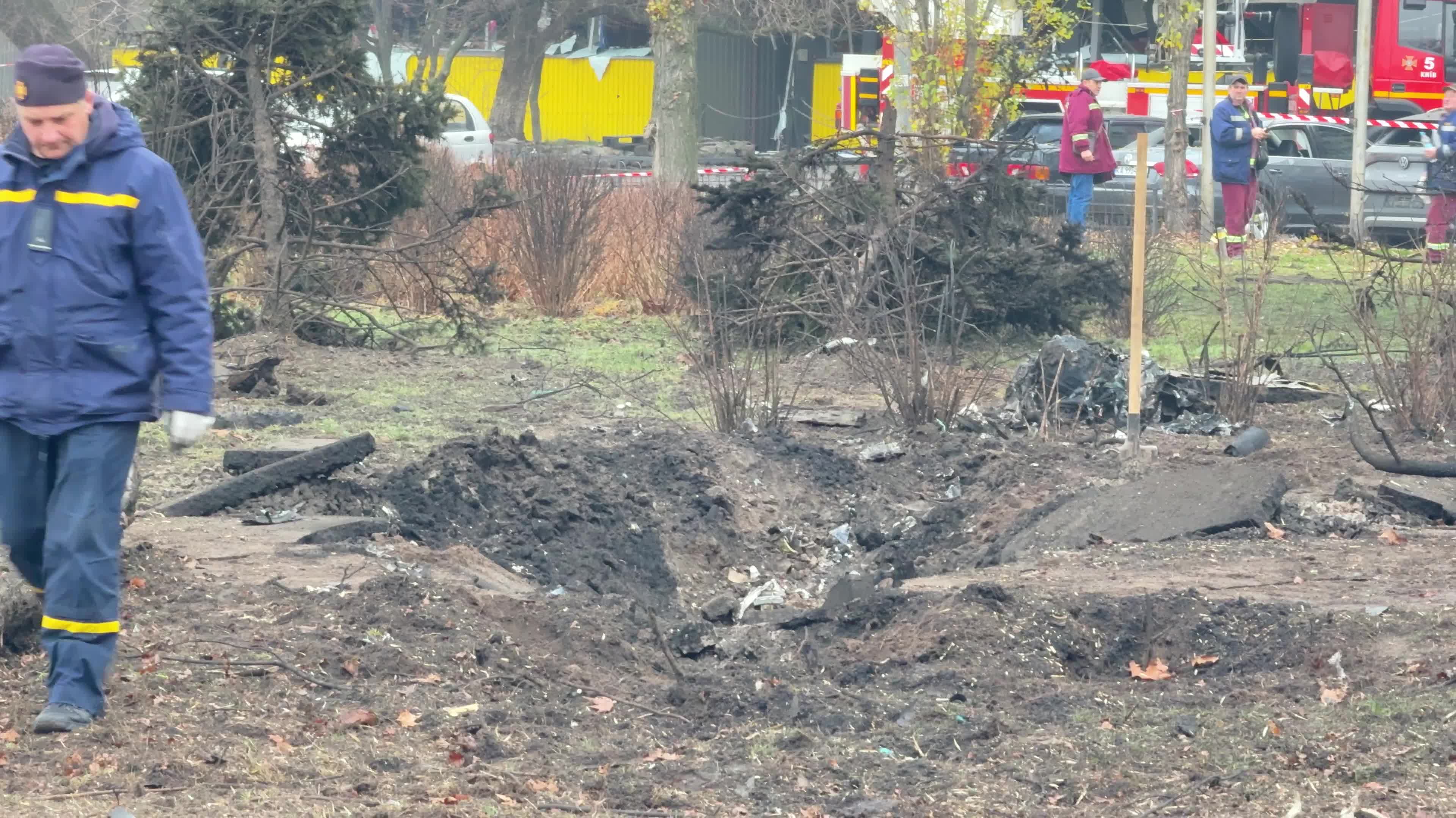 Russian massive missile and drone attack on the Kyiv