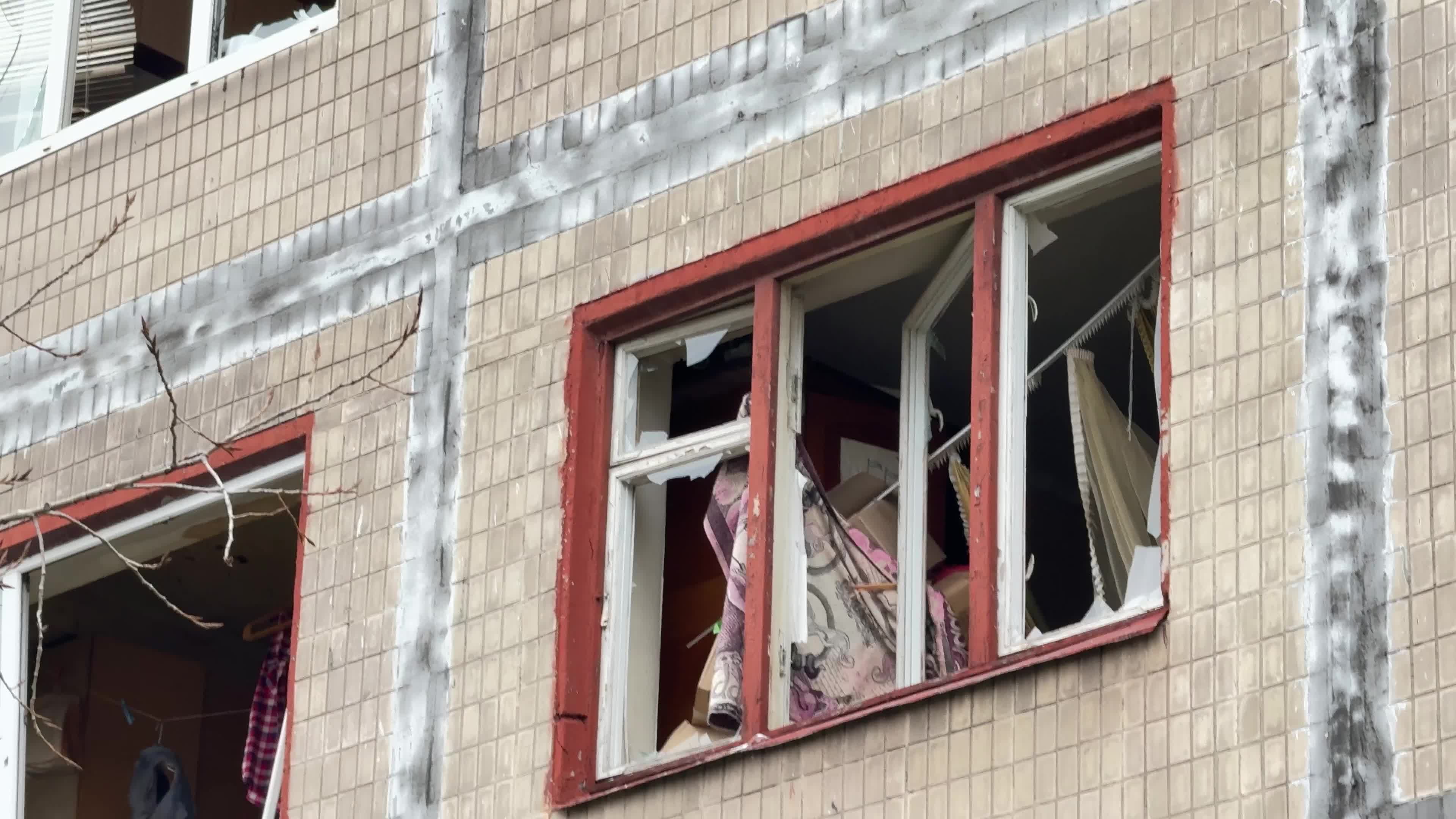 Russian massive missile and drone attack on the Kyiv