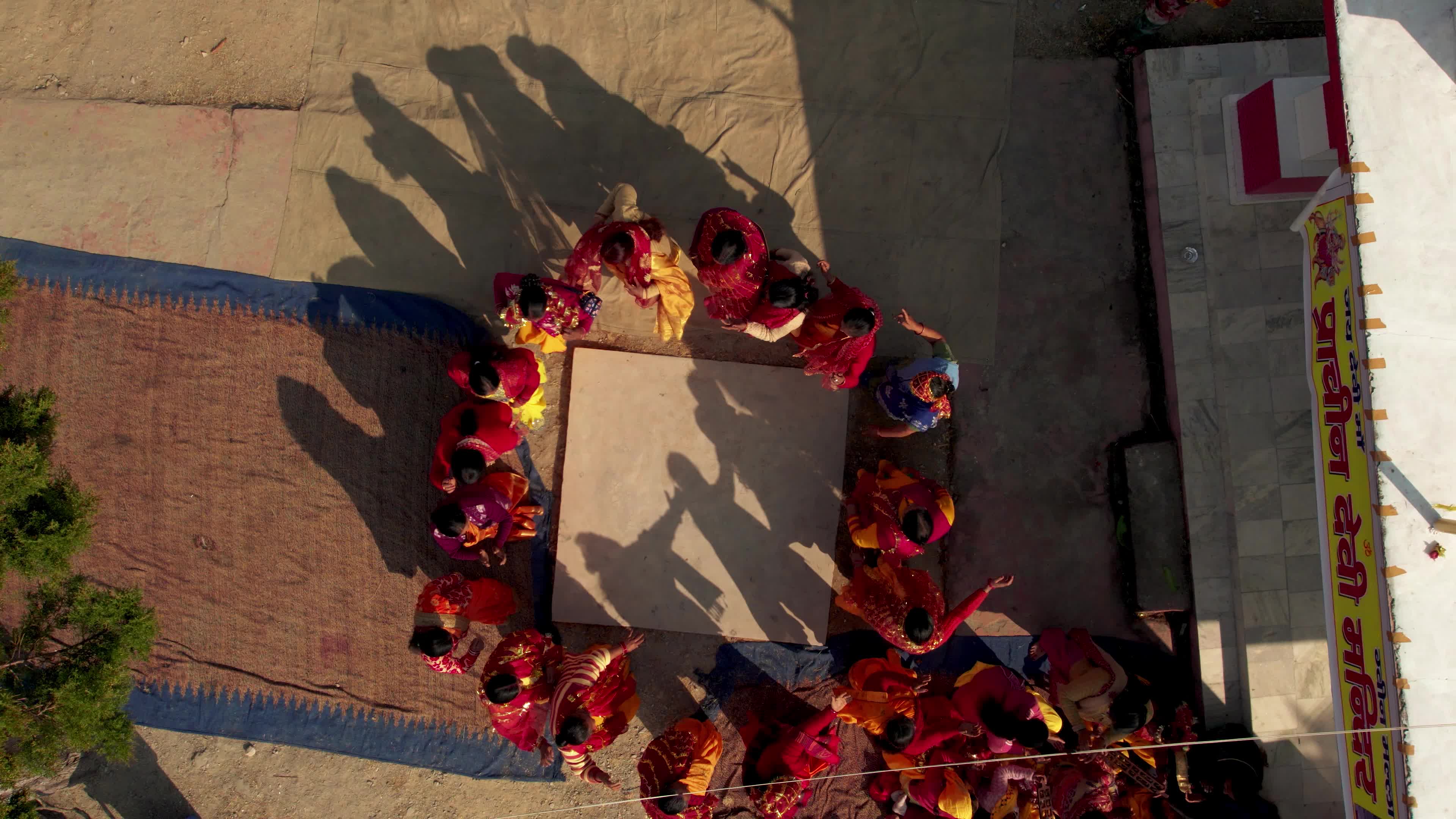 4K Drone View of Village Festival in Uttarakhand Celebrating Lord Ram’s Birth Anniversary at Hilltop Temple