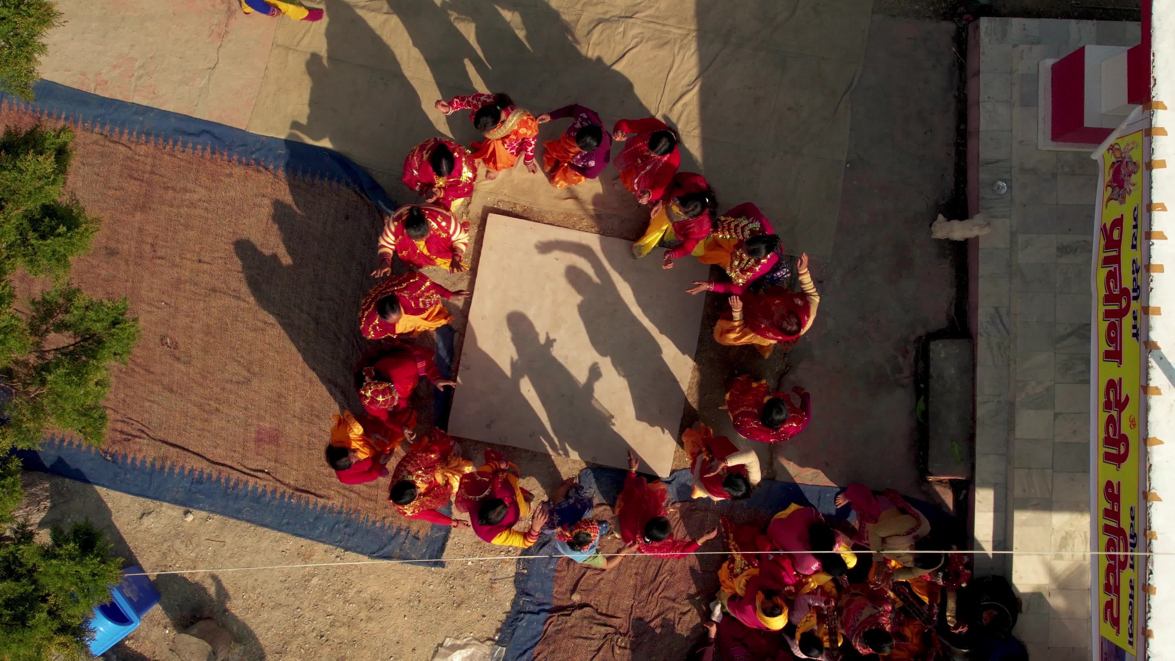 4K Drone View of Village Festival in Uttarakhand Celebrating Lord Ram’s Birth Anniversary at Hilltop Temple