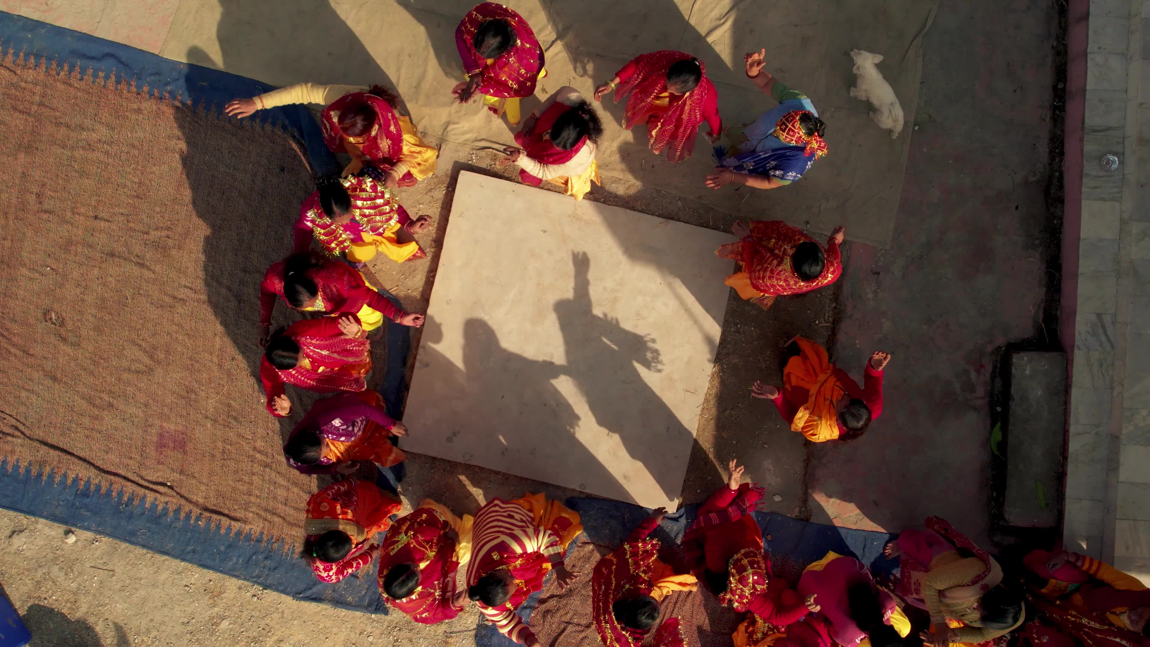 4K Drone View of Village Festival in Uttarakhand Celebrating Lord Ram’s Birth Anniversary at Hilltop Temple