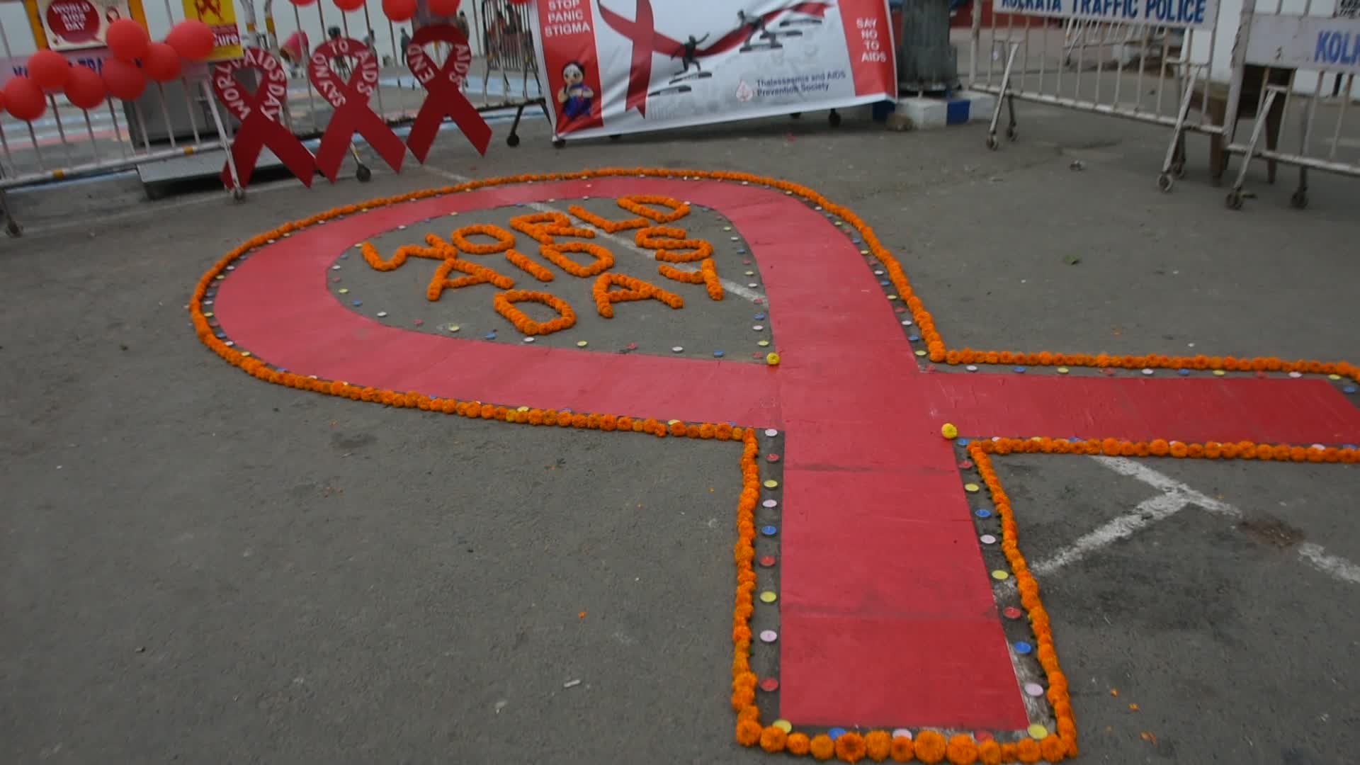 World AIDS day observation in Kolkata.