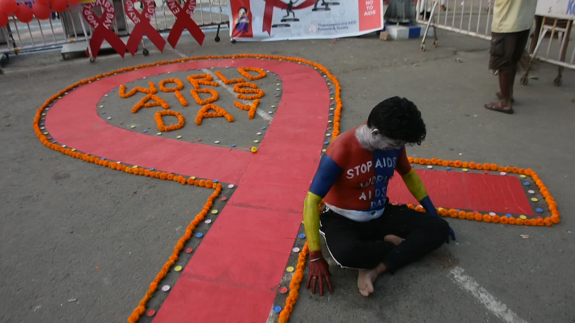 World AIDS day observation in Kolkata.