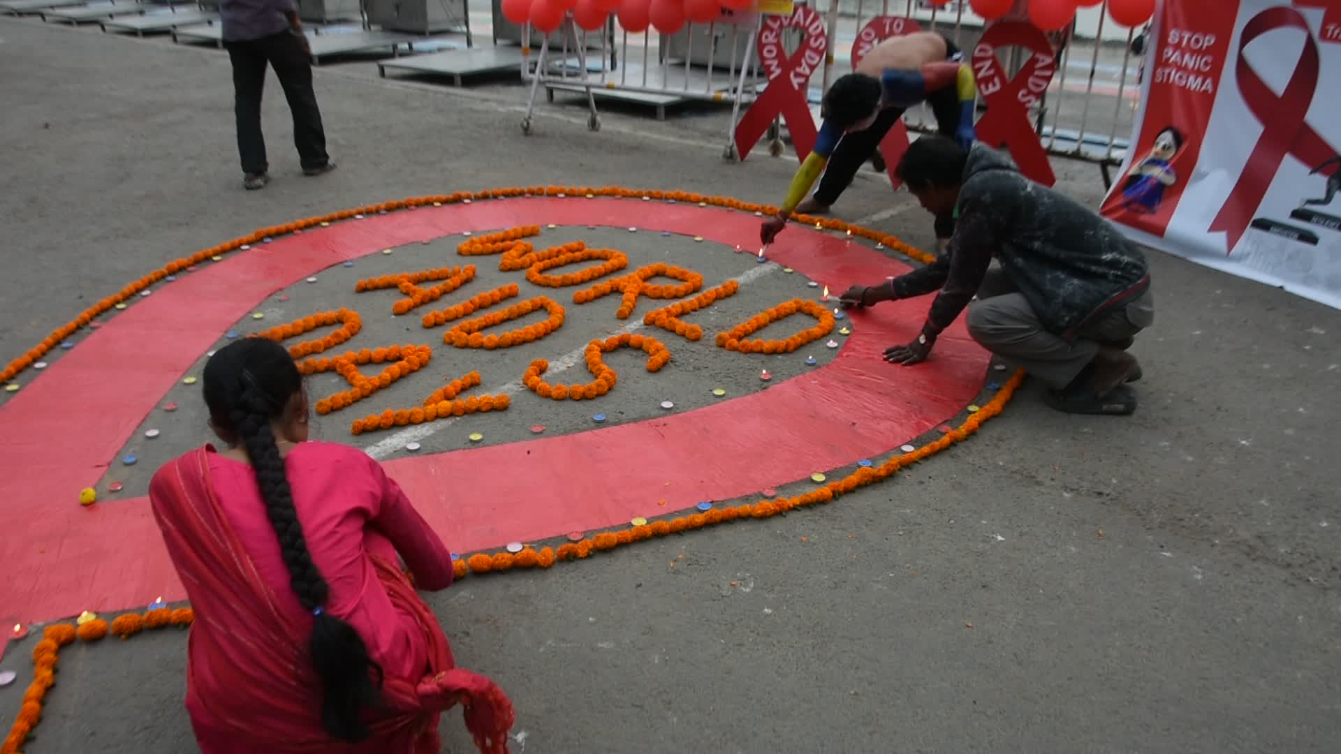 World AIDS day observation in Kolkata.