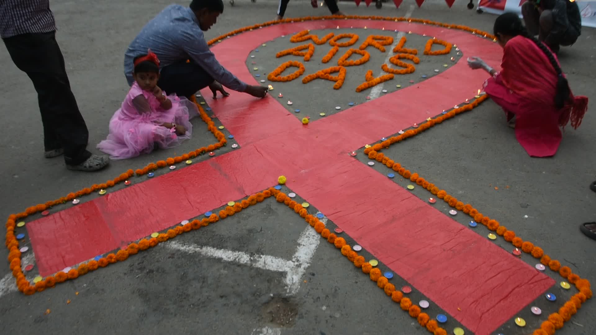 World AIDS day observation in Kolkata.