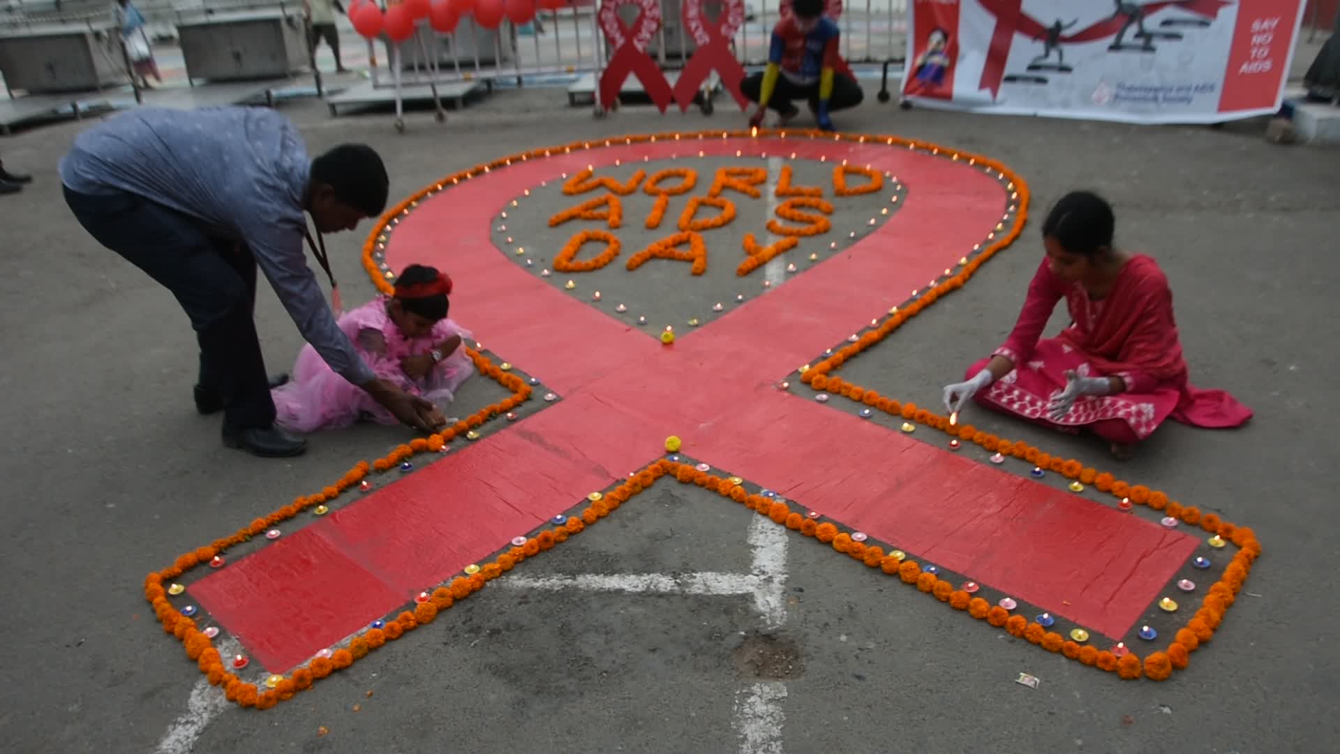 World AIDS day observation in Kolkata.