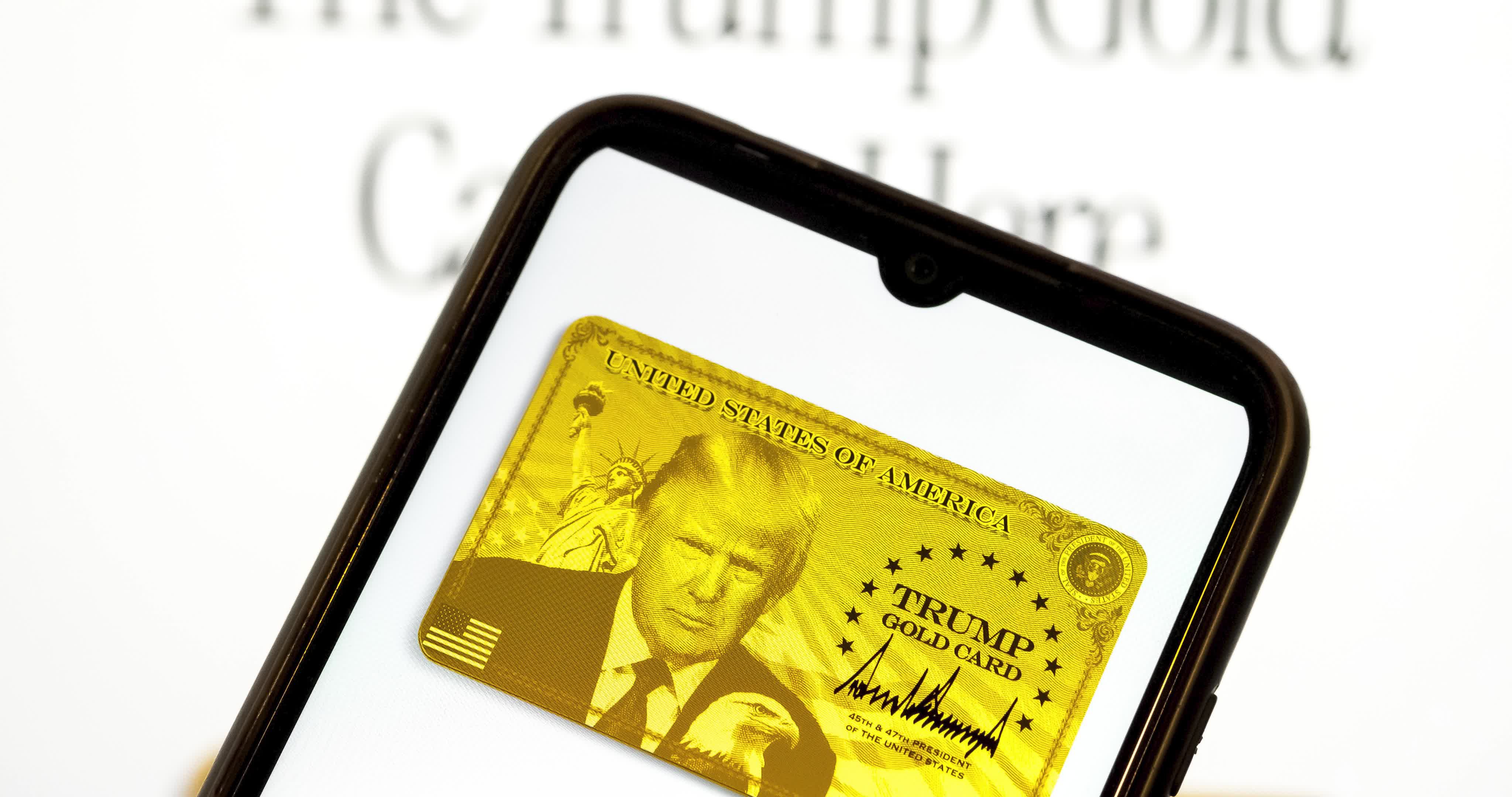 Donald Trump Gold Card Illustration
