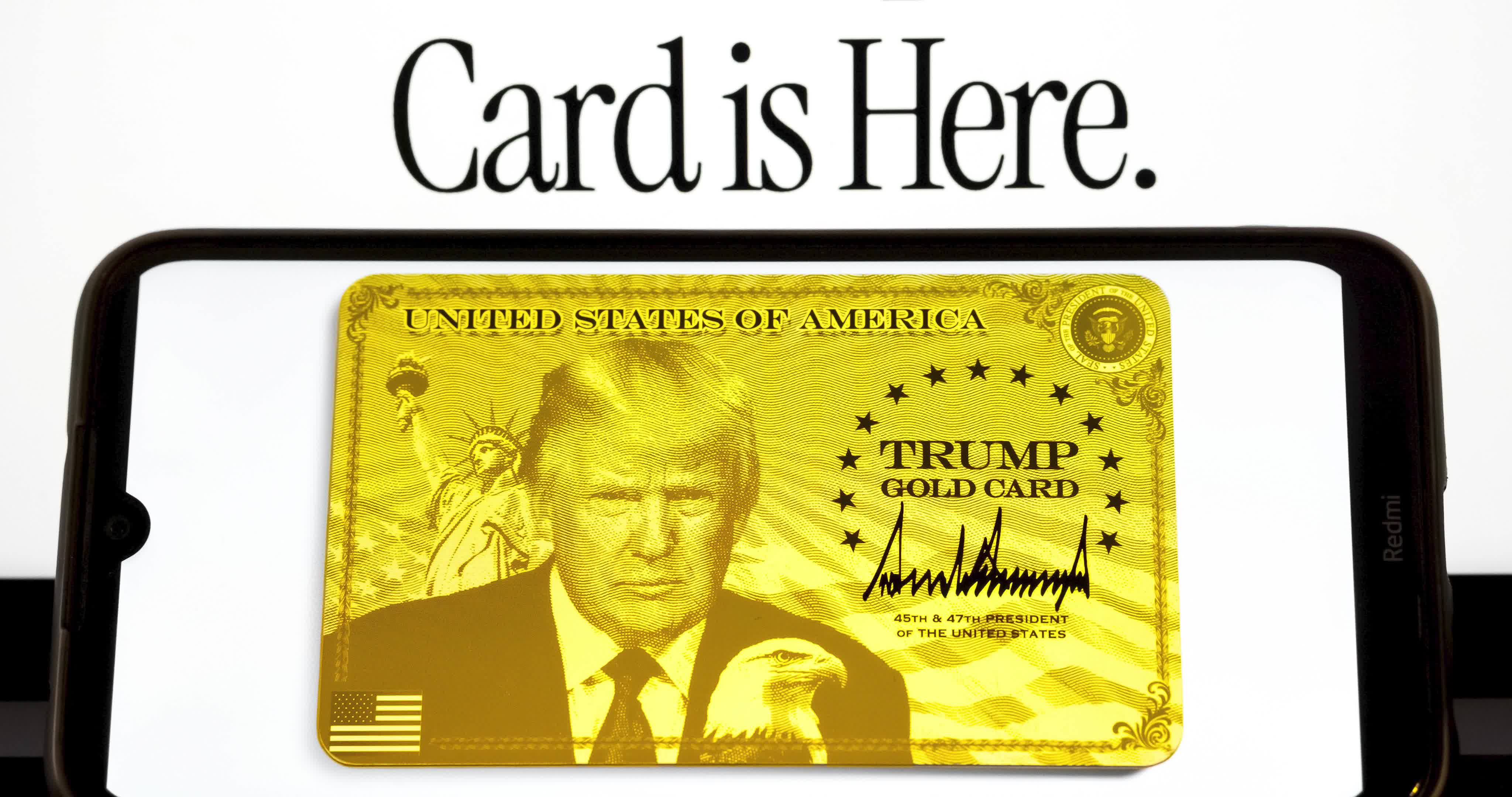 Donald Trump Gold Card Illustration