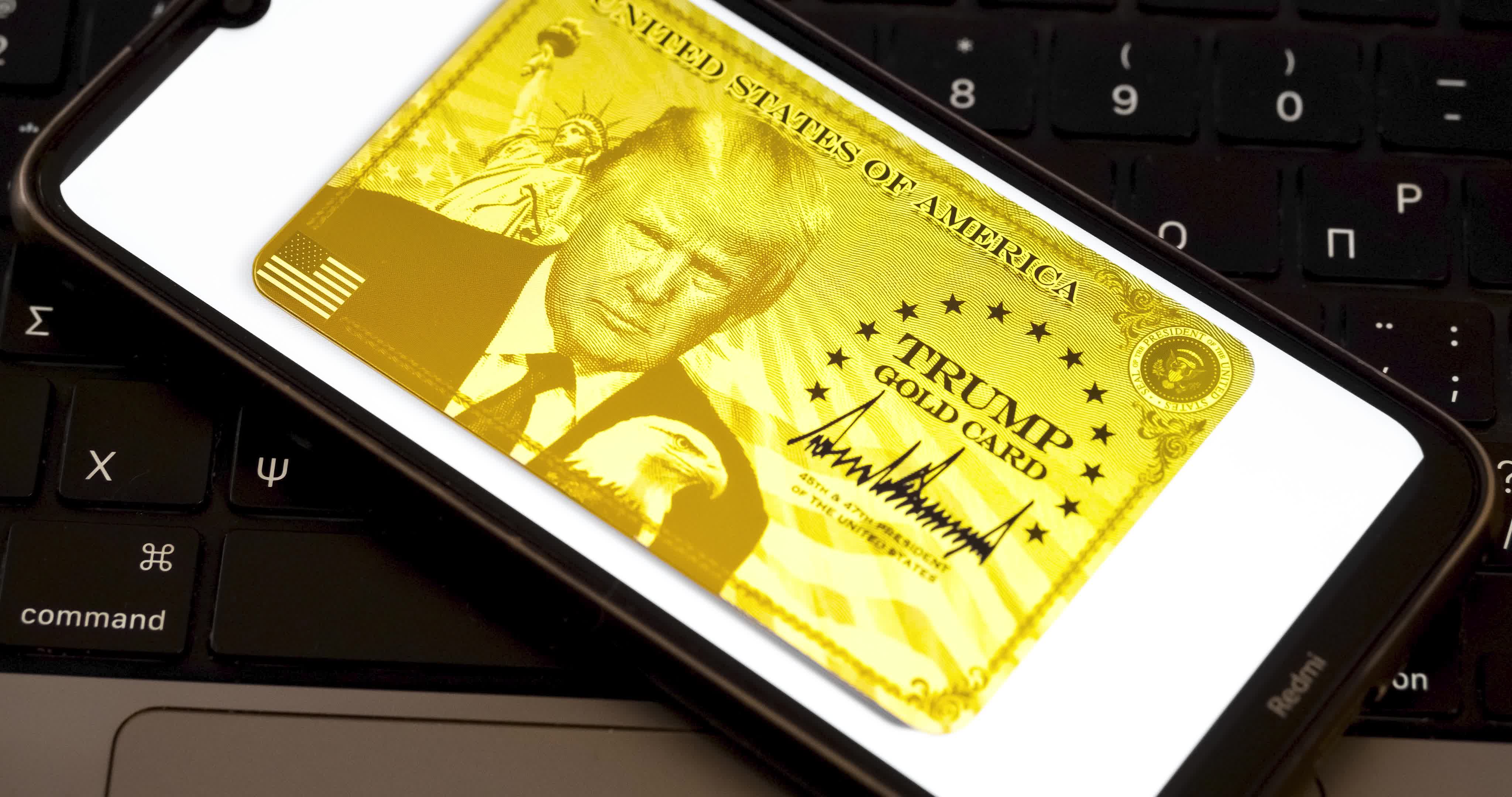 Donald Trump Gold Card Illustration