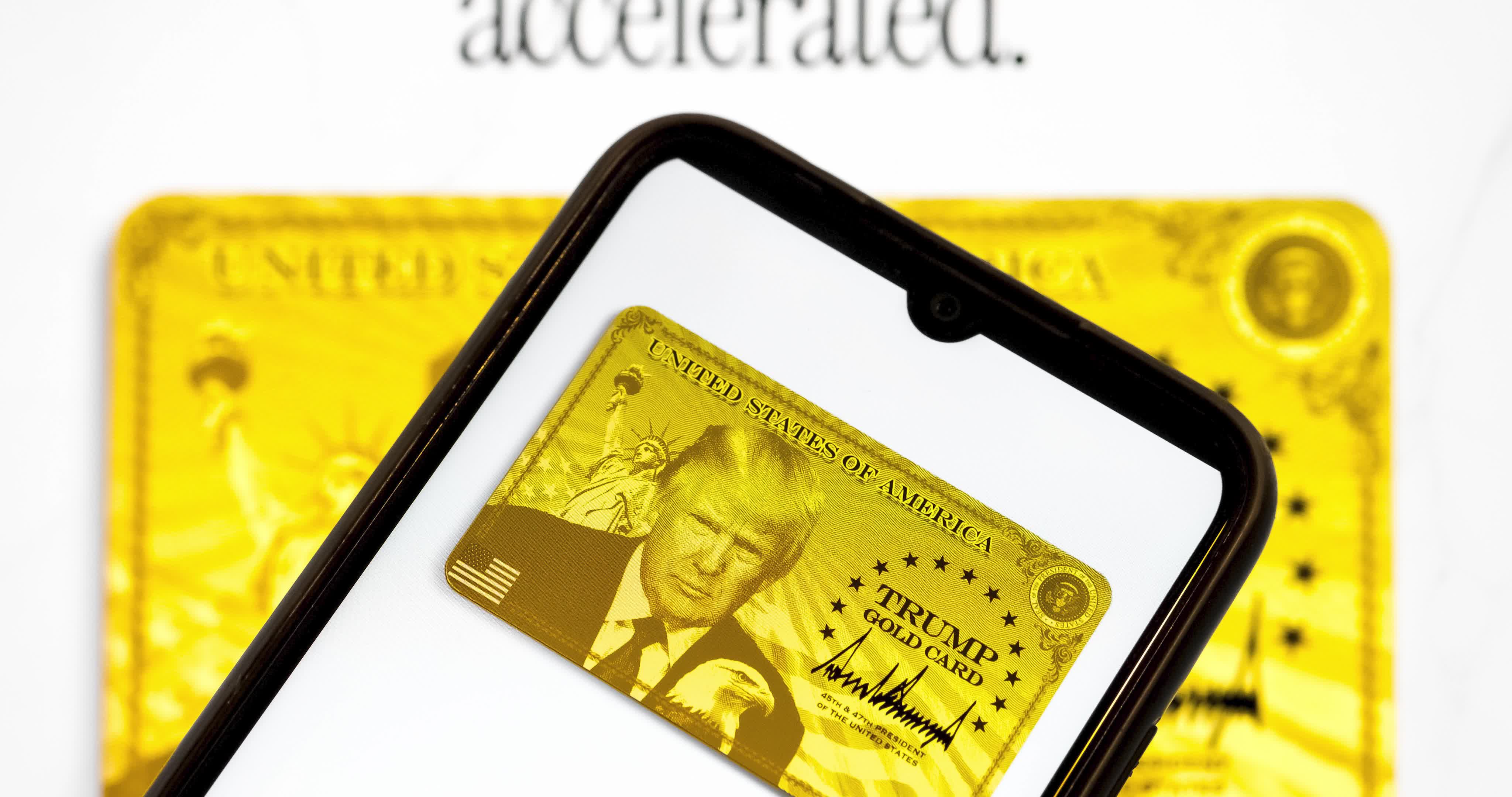 Donald Trump Gold Card Illustration
